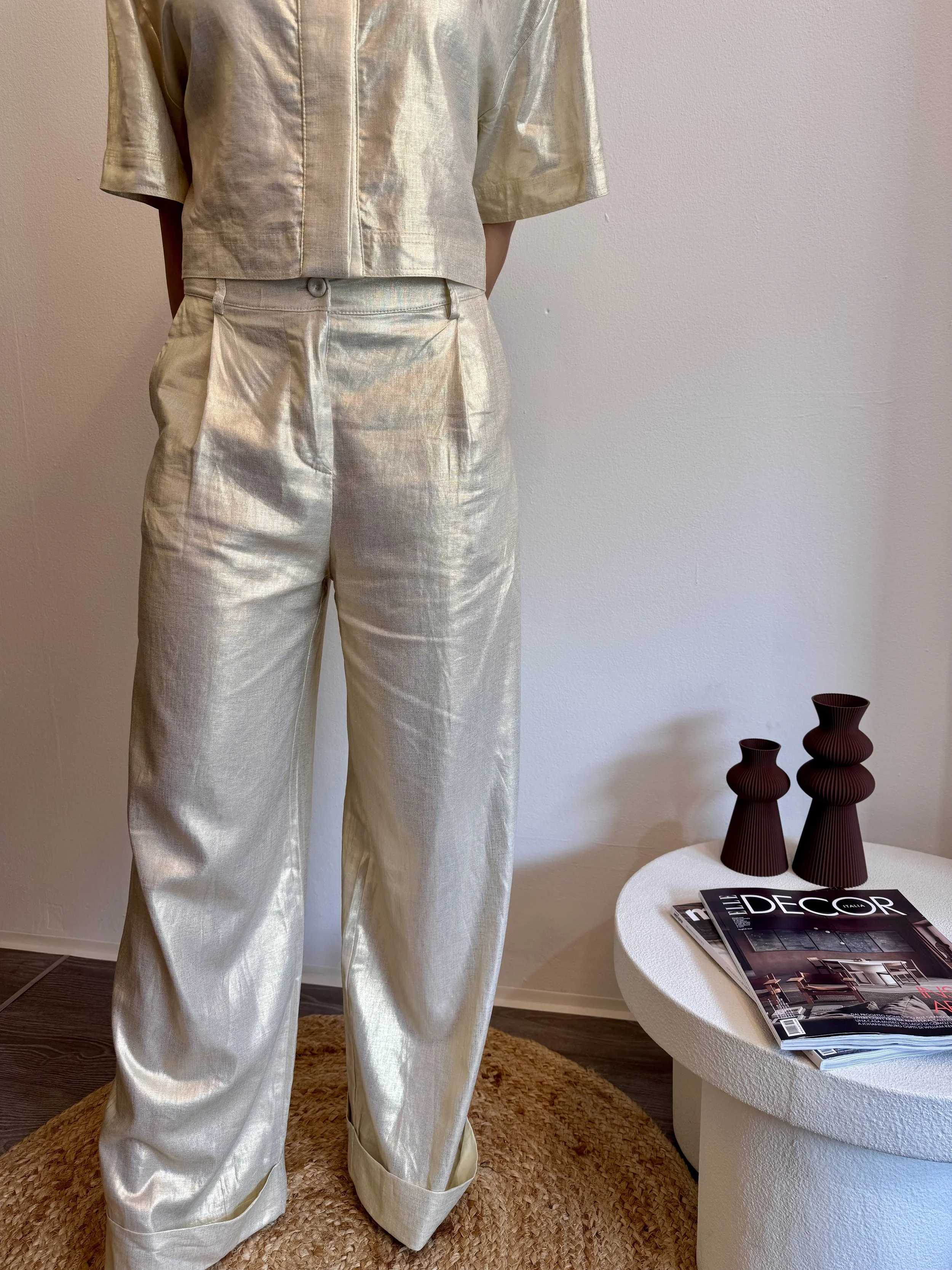 Pantalone Palazzo Laminato