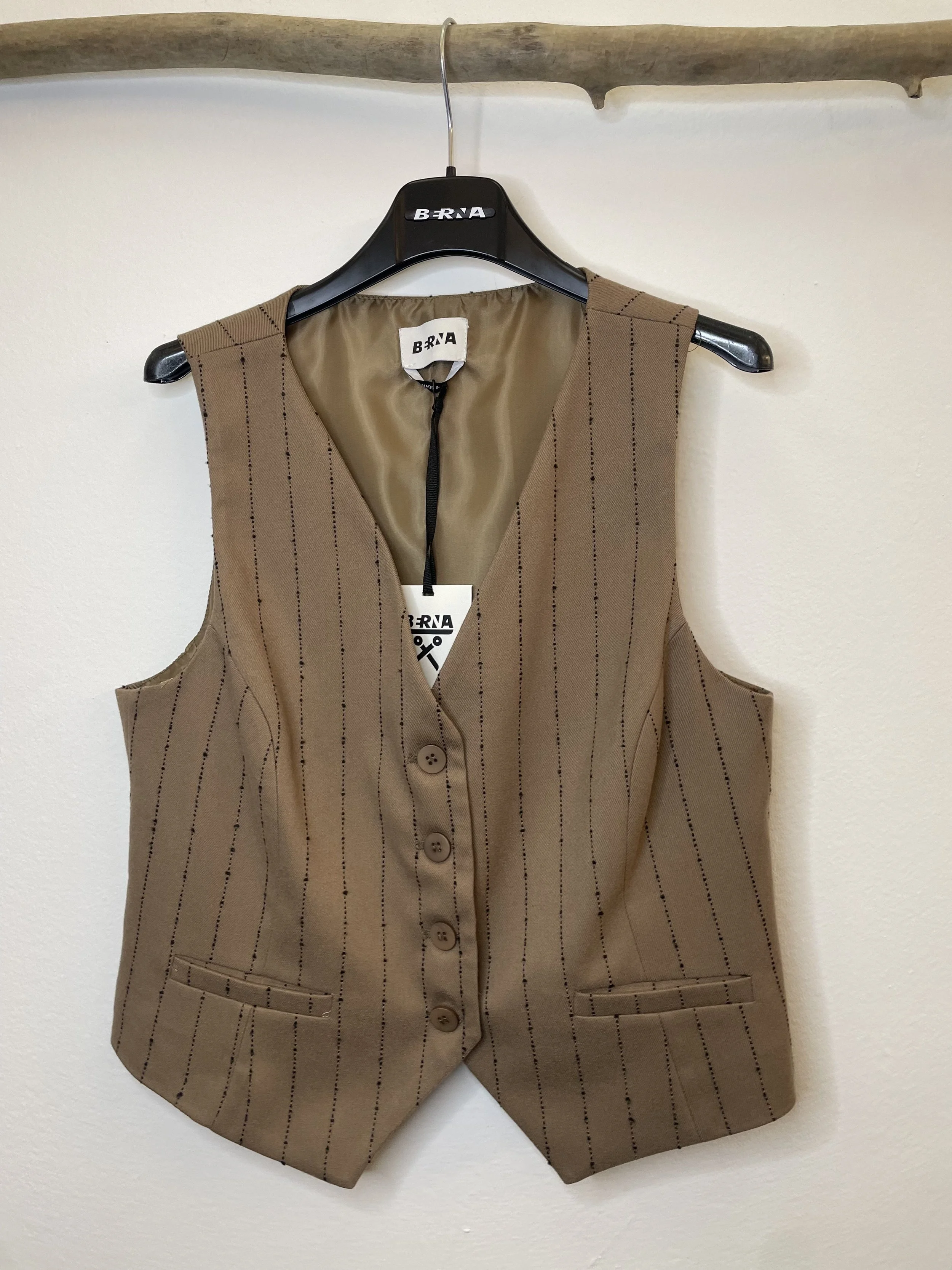 Gilet Gessato _ Cammello