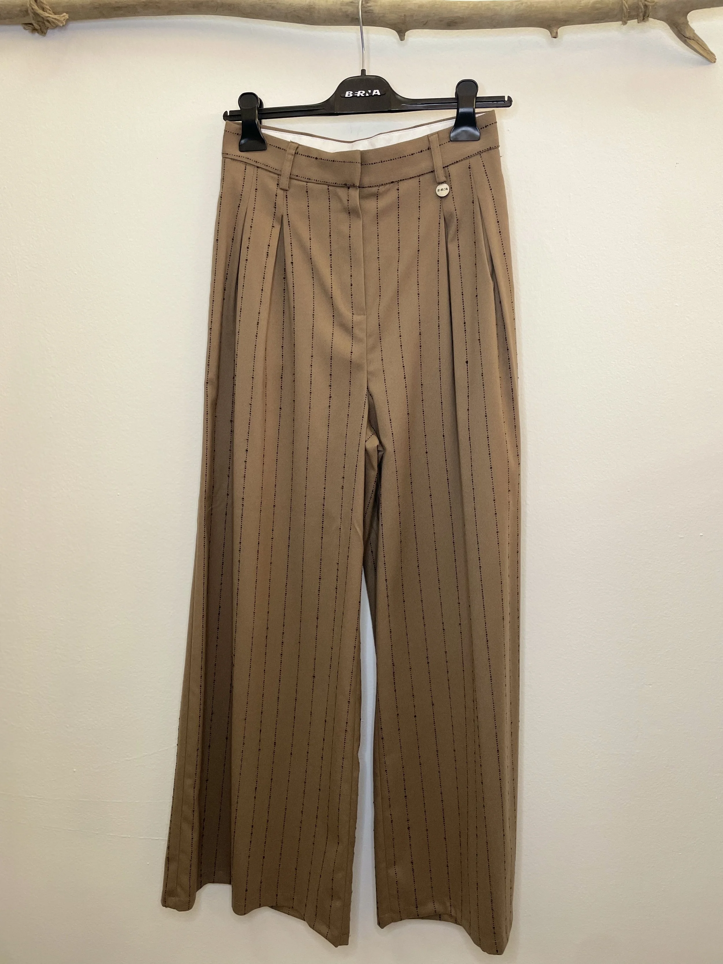 Pantalone Palazzo Gessato _ Cammello