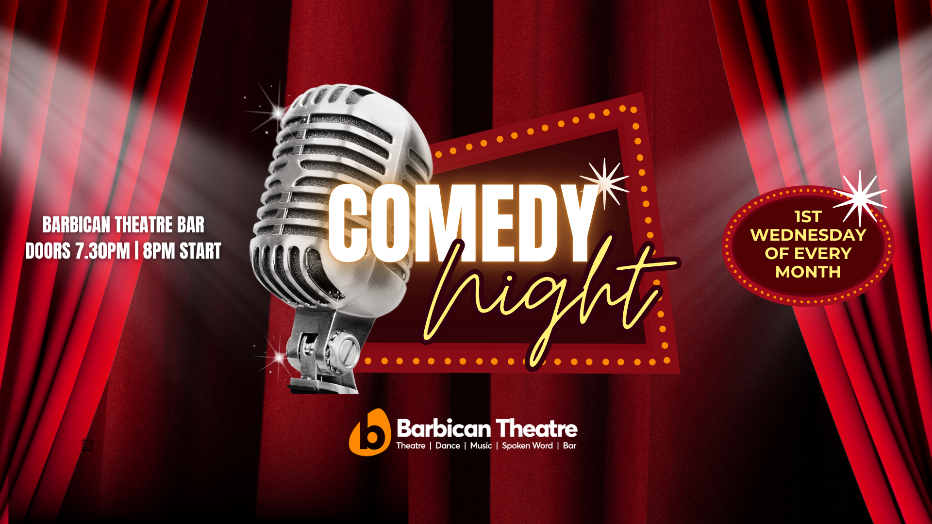 Comedy Night at The Barbican Theatre Bar