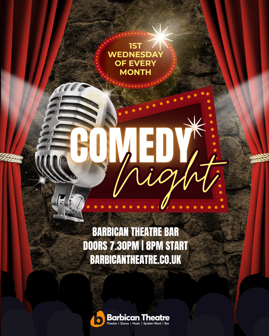 Comedy Night at The Barbican Theatre Bar