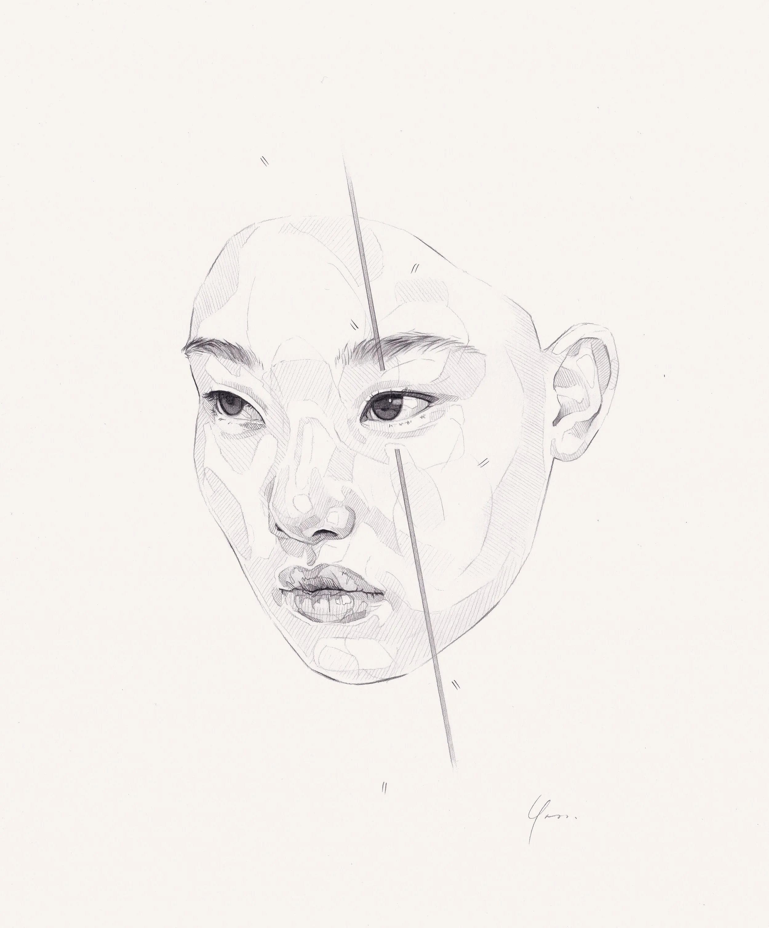 Framed Pencil Study A