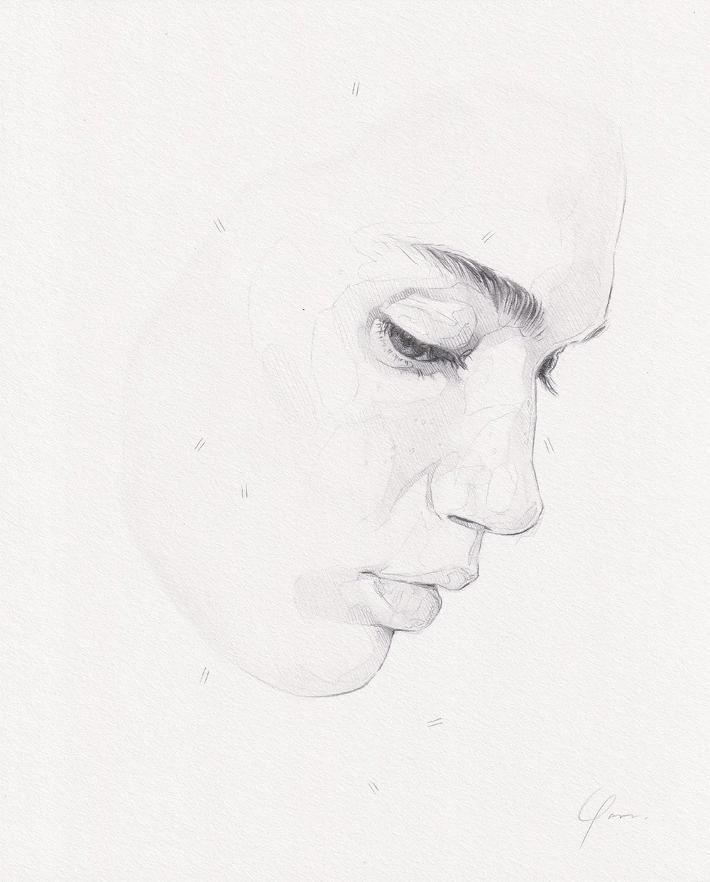 Framed Pencil Study C