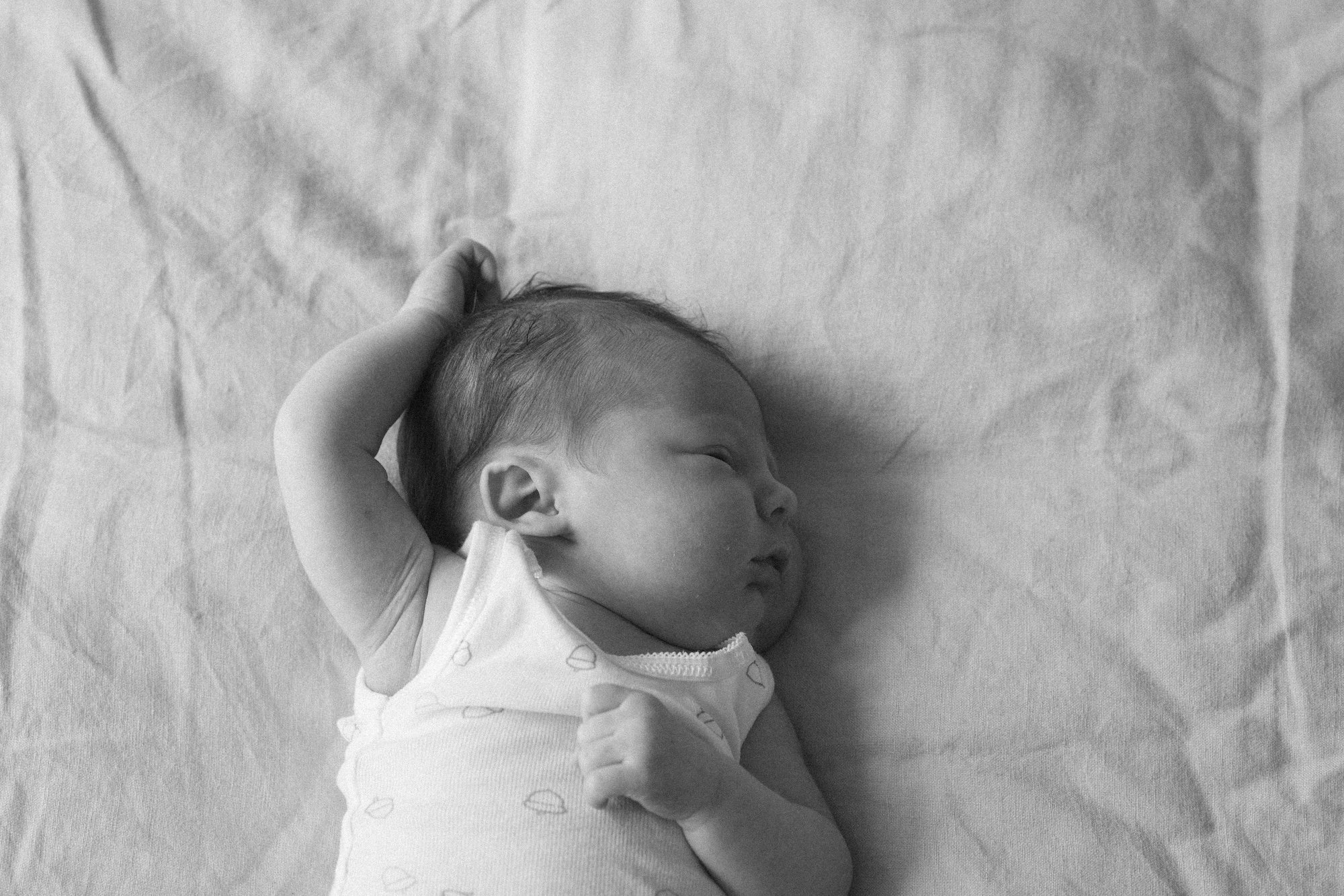 Vintage black and white newborn photography Melbourne