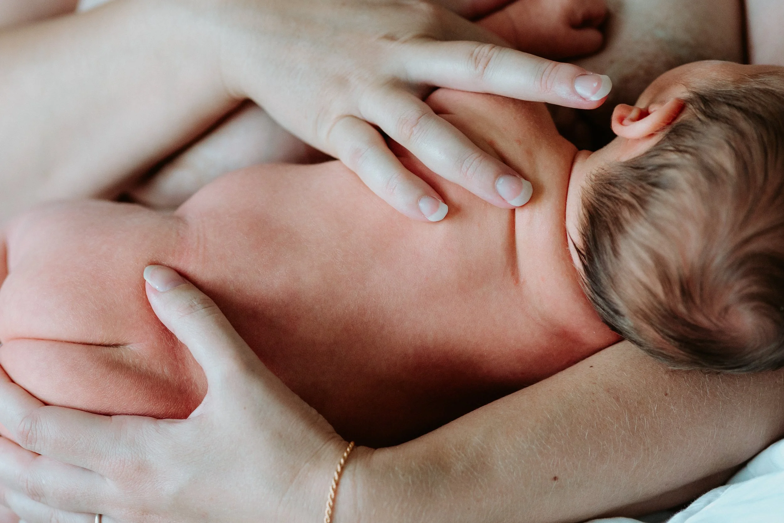 Newborn baby photographed at home in Gisborne, Victoria