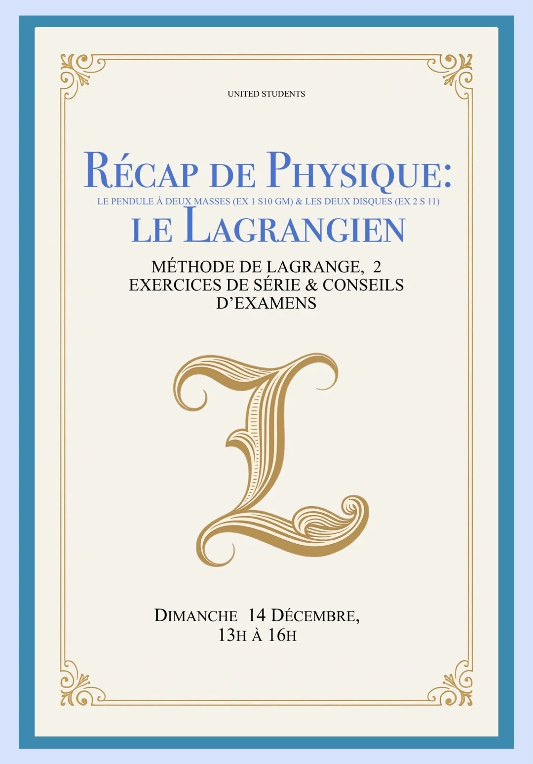Recap de Physique: Le Lagrangien
