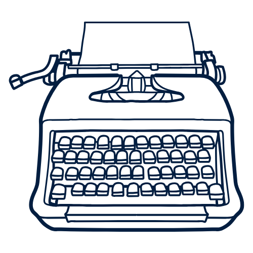 doodle of a typewriter
