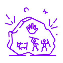 Doodle of a cave drawing
