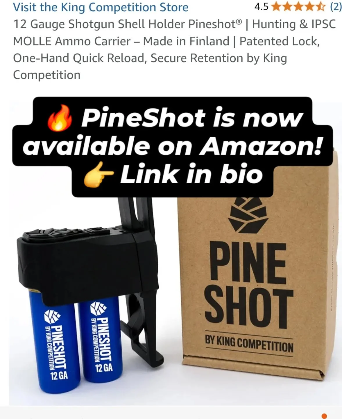 🔥 PineShot is now available on Amazon!
👉 Link in bio
#pineshot #hunting #Amazon #kingcompetition