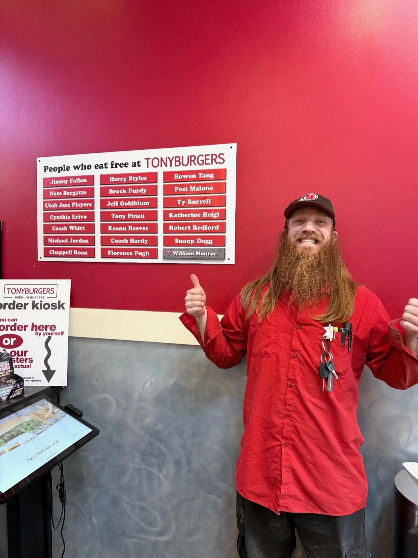 Will gets his name on the FREE WALL for a MONTH and gets $25 of FREE FOOD every day he&rsquo;s on it!

Will achieved DIAMOND status by accumulating Tony Tokens via our new APP and LOYALTY PROGRAM!!&nbsp;&nbsp;He was then selected from our group of Di