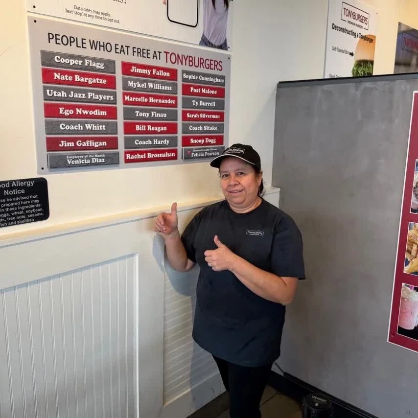 Throwback to our December Employee of the Month!  We appreciate all the folks who are in the Tonyburger family!

December employee of the month, Veni! ✨

&ldquo;I am a very happy person! I have an amazing husband and 3 children, that are all grown up