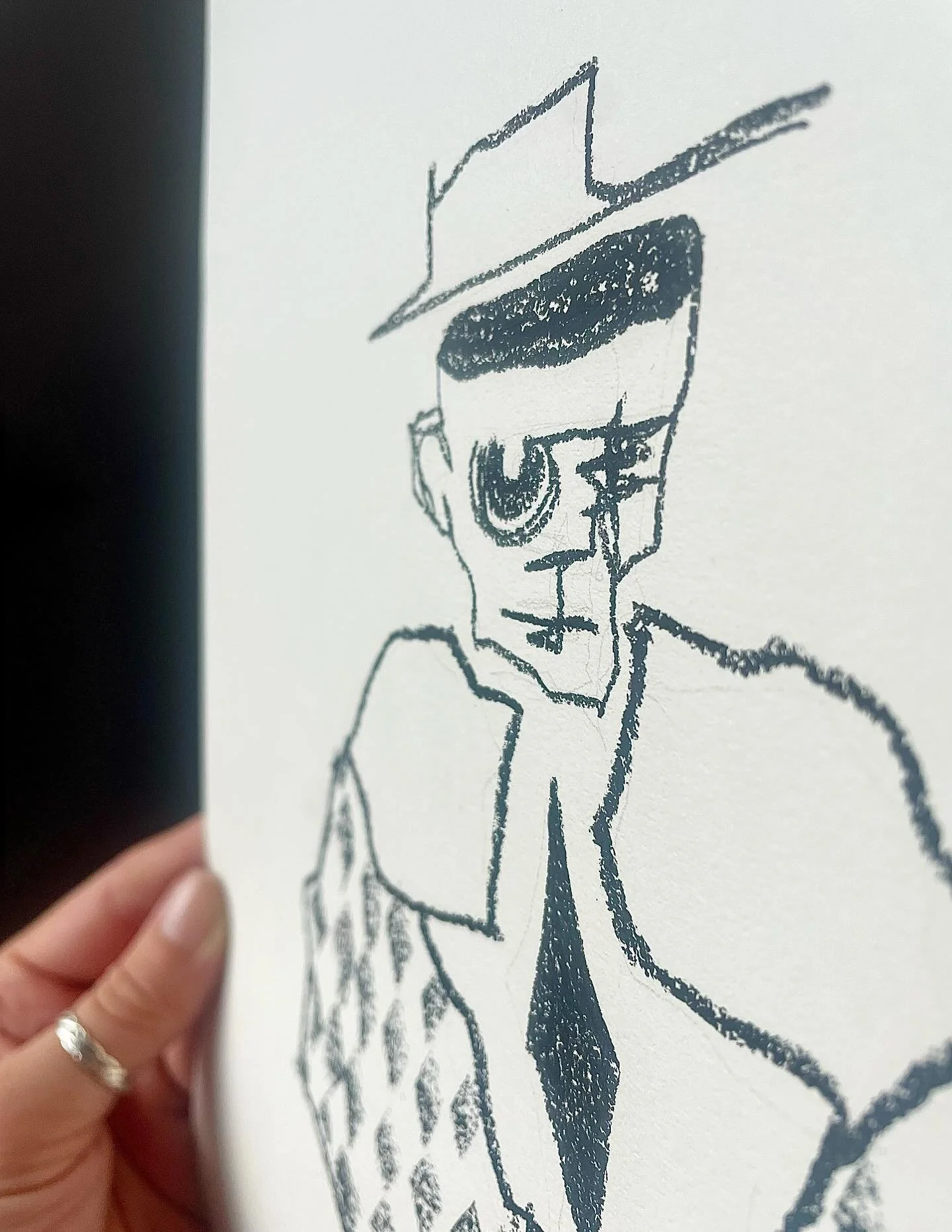 First piece of the new charcoal series vs. original sketch.

He&rsquo;s waiting patiently for something, he&rsquo;s just not sure what yet&hellip; 

#charcoaldrawing #originalsketch #newcollection