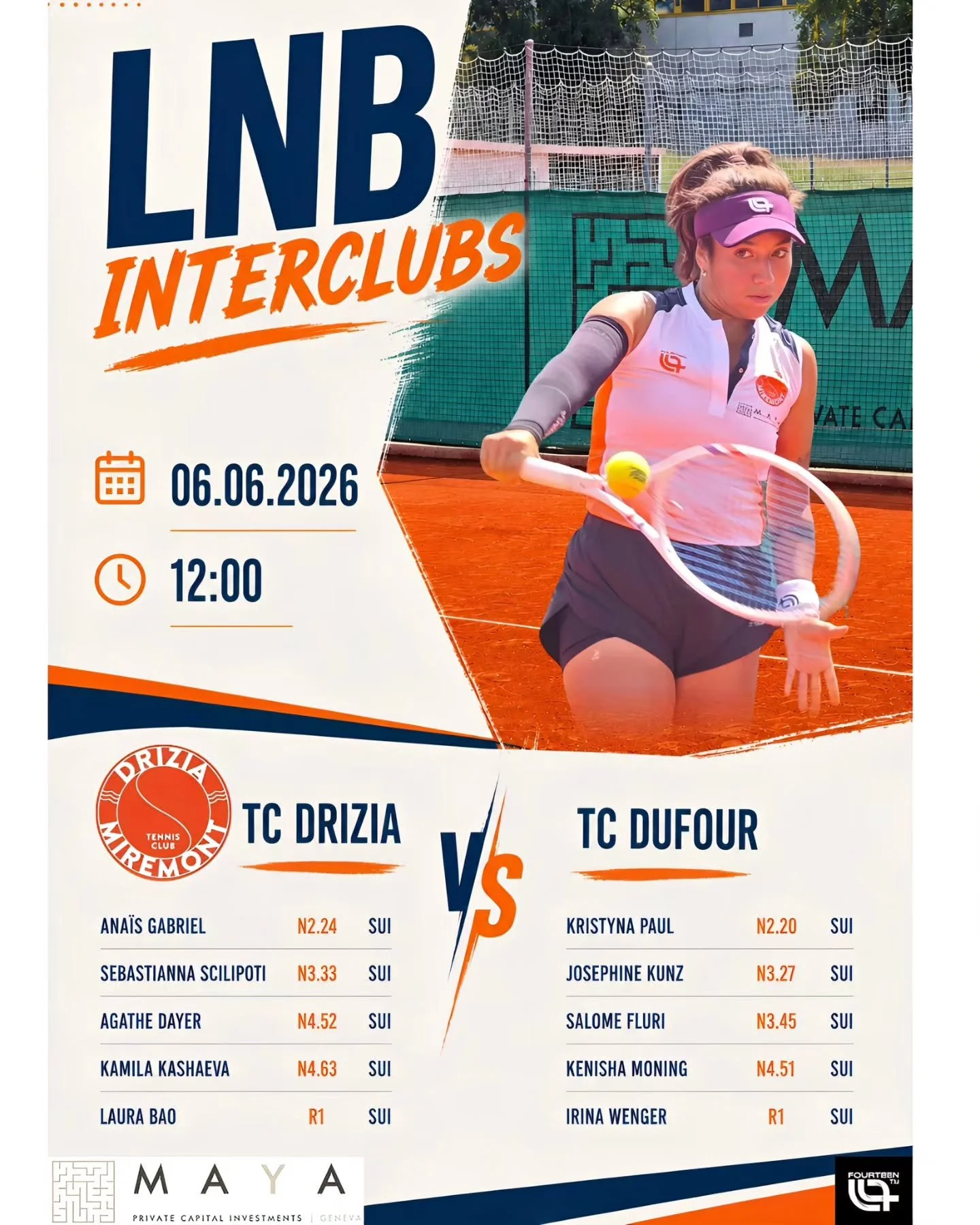 Derni&egrave;re rencontre &agrave; domicile de notre &eacute;quipe LNB Dames ! 🎾

Rendez-vous ce samedi &agrave; midi pour soutenir notre &eacute;quipe 💪🏼

Venez nombreux les encourager!!