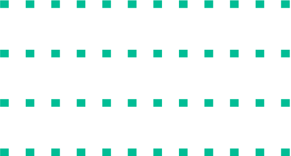 A pattern of evenly spaced small turquoise squares on a black background.