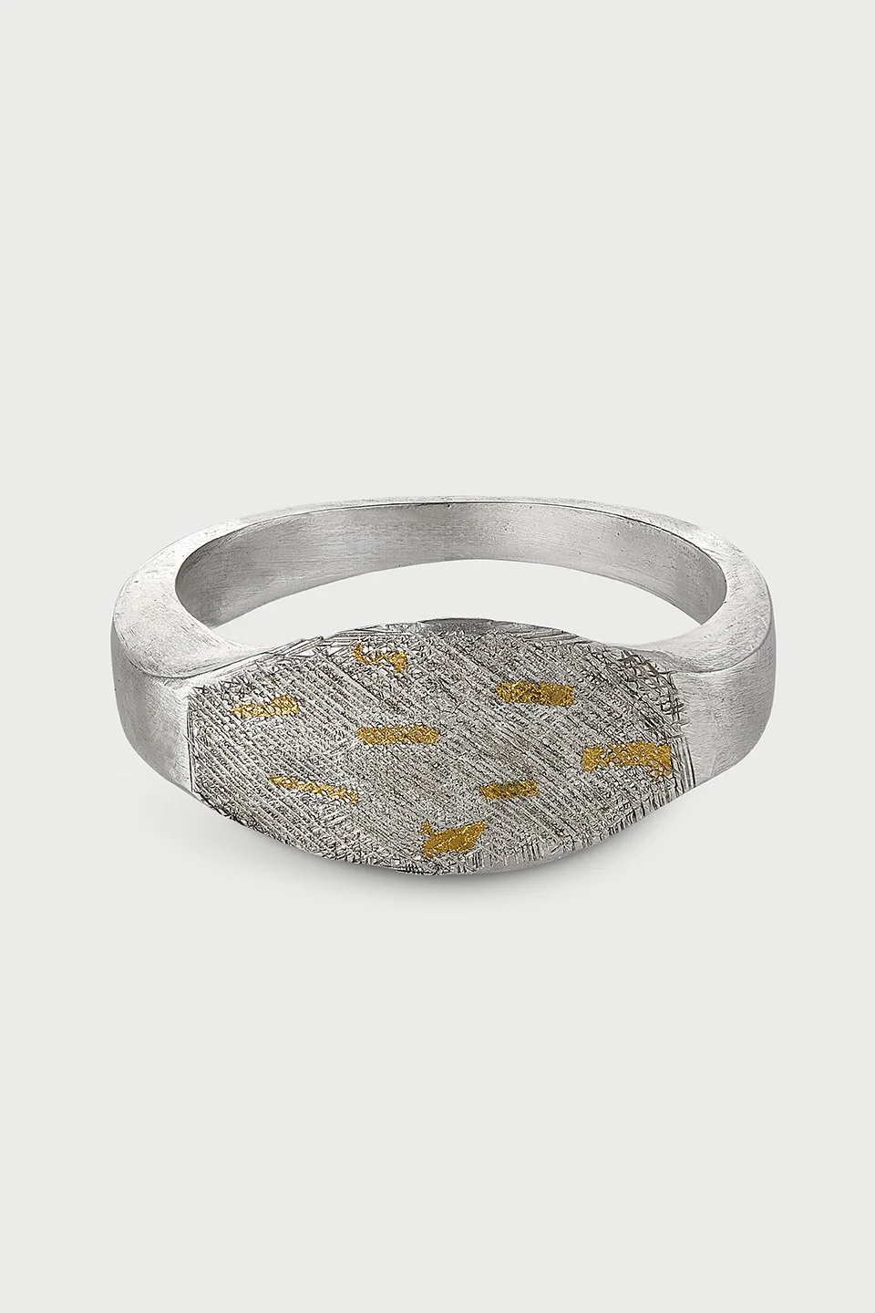 Floating Inlay Signet Ring