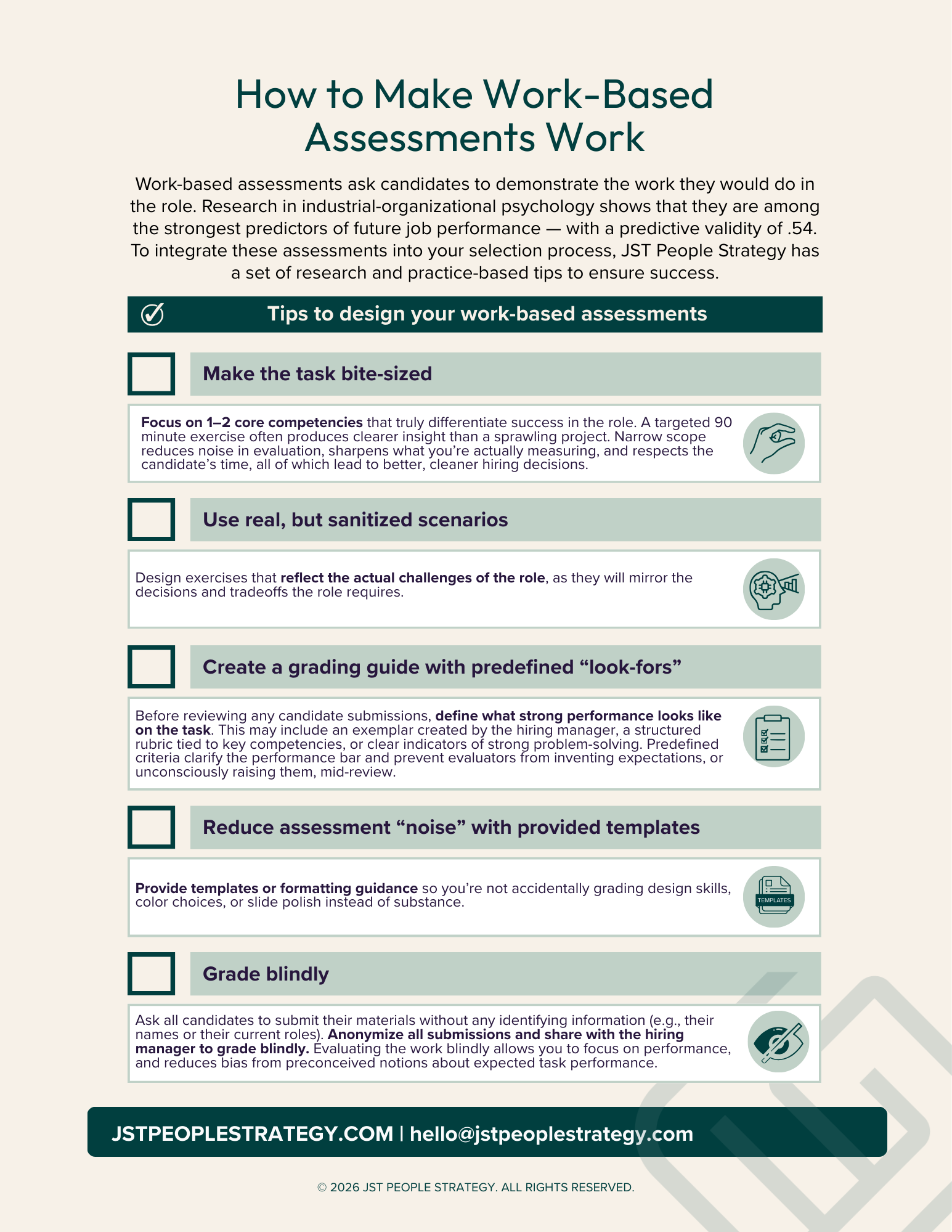 Make Work-Based Assessments Work For You — JST People Strategy