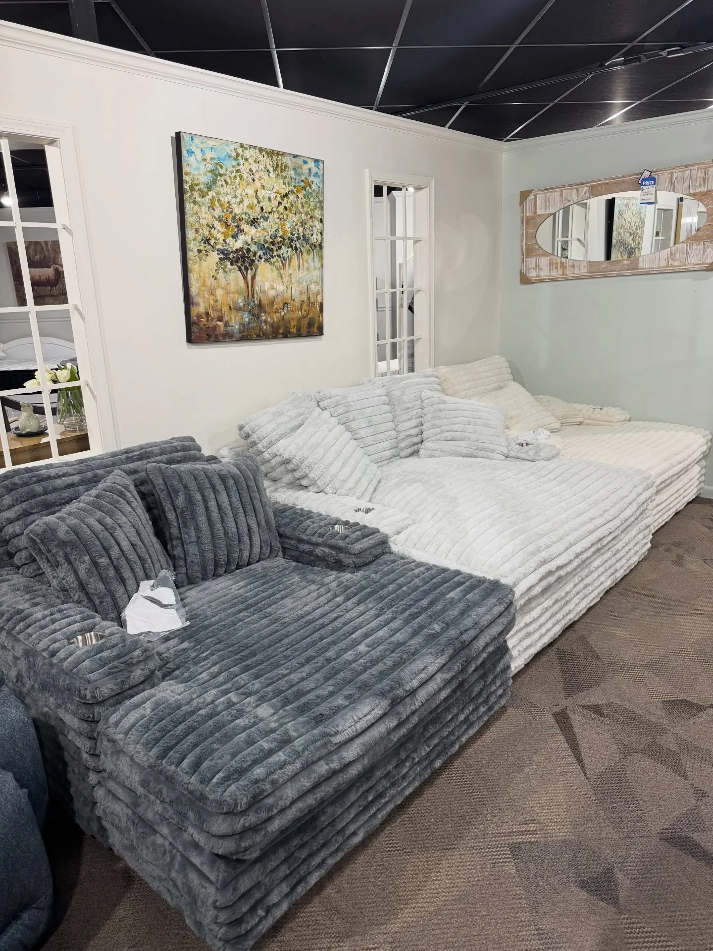 As the weather stays chilly, there is nothing better than having a cozy spot to retreat to at the end of the day. Whether you are hosting a family movie night or curling up with a good book, the right couch makes all the difference.

We have a wide v