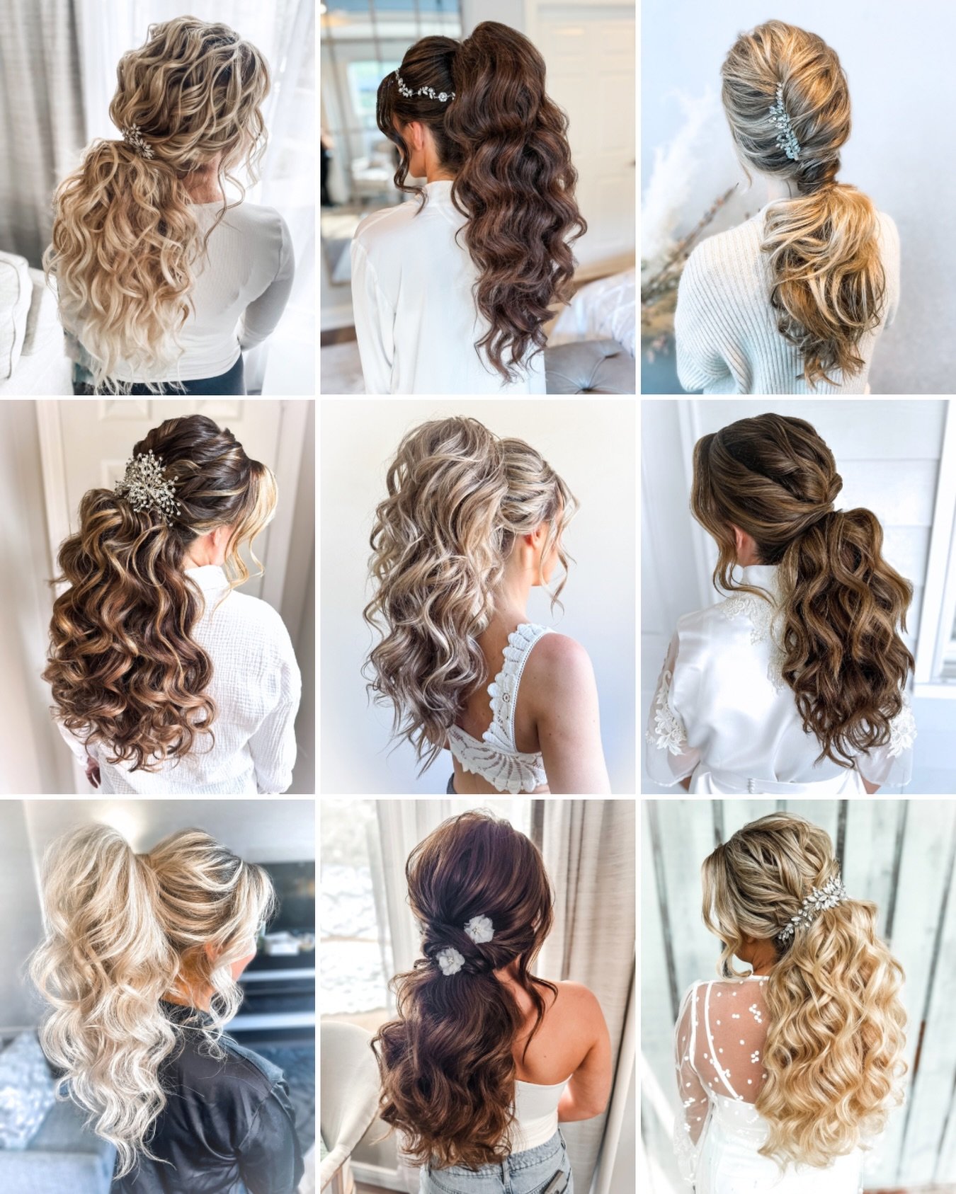 Brand new ponytail collage inspo for you guys! 

I feel like I don&rsquo;t get asked for ponytails often, but the one I did recently had me so inspired to do more!

New Jersey bride
2026 bride
2027 bride
NJ bridal hair
Textured ponytail
Wedding hair 