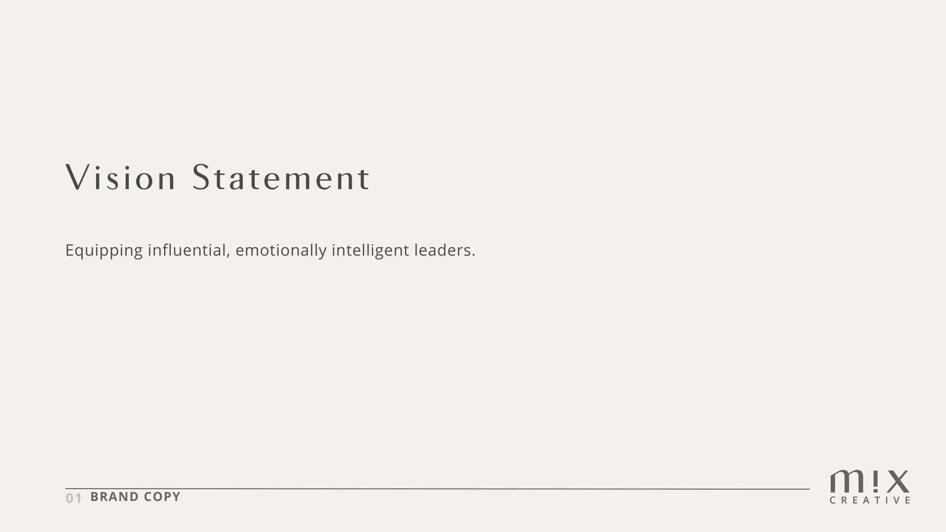 Mix Creative Group branding vision statement
