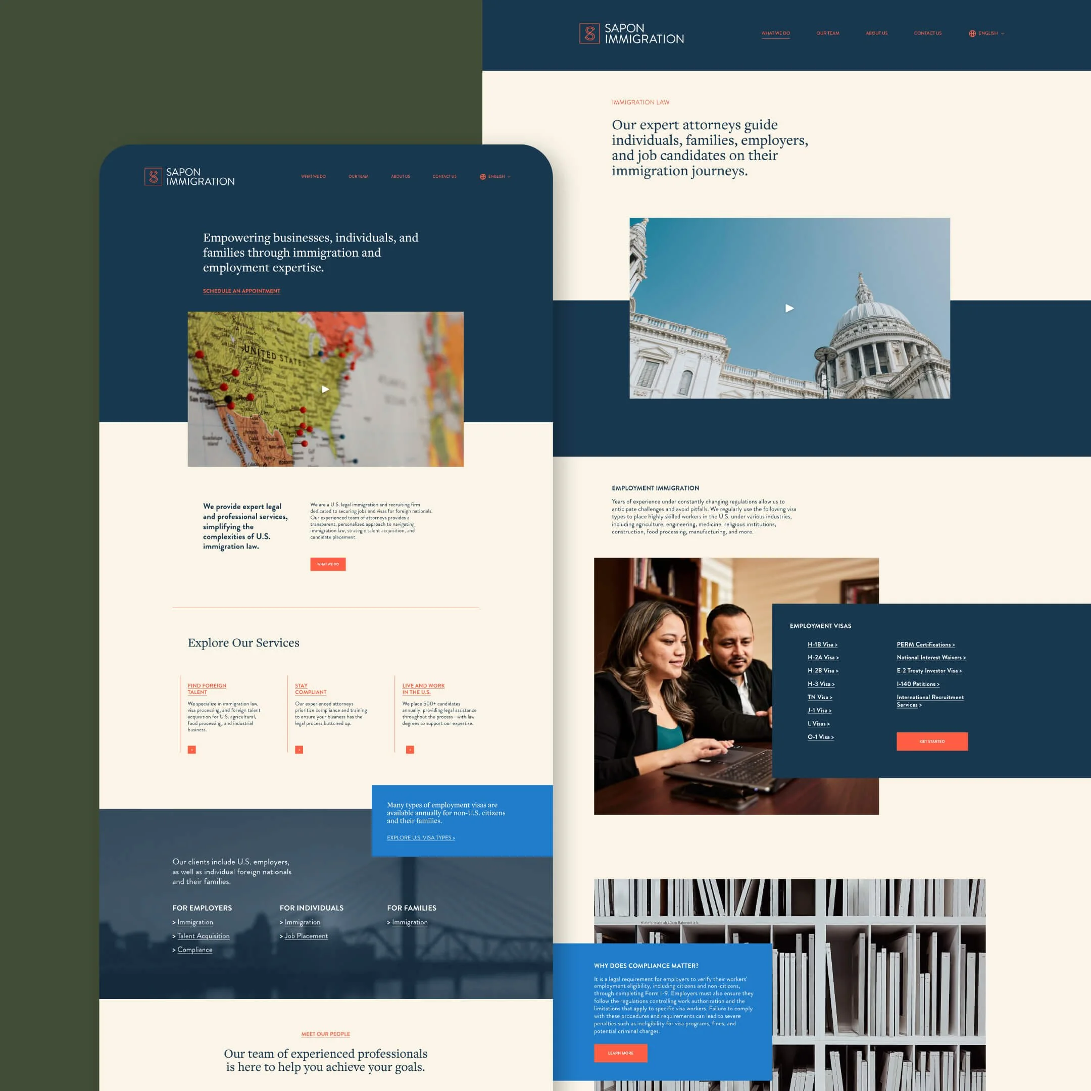 Sapon Immigration website refresh Mix Creative Group
