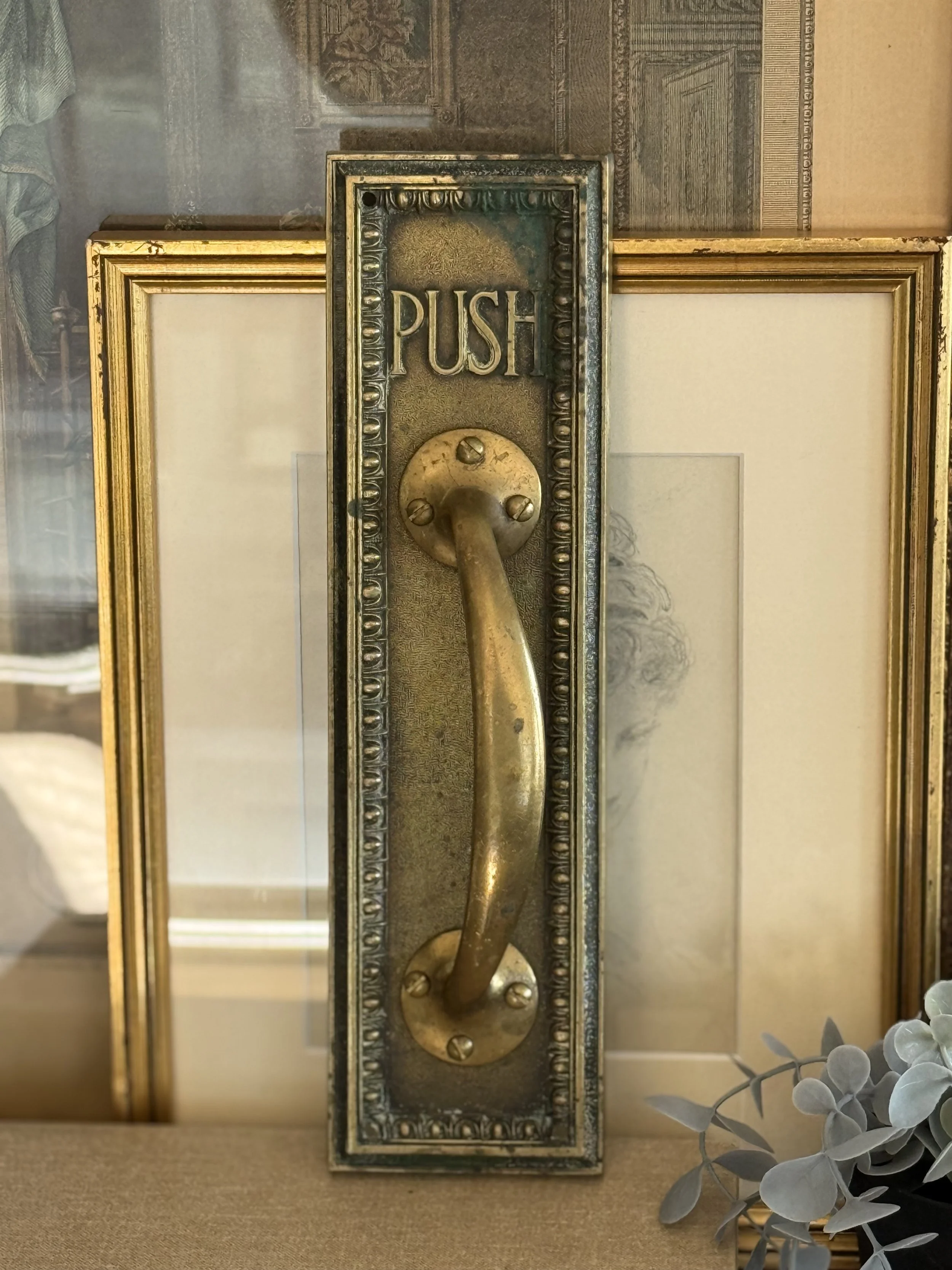 Vintage Brass door pull handle architectural salvage, customer review