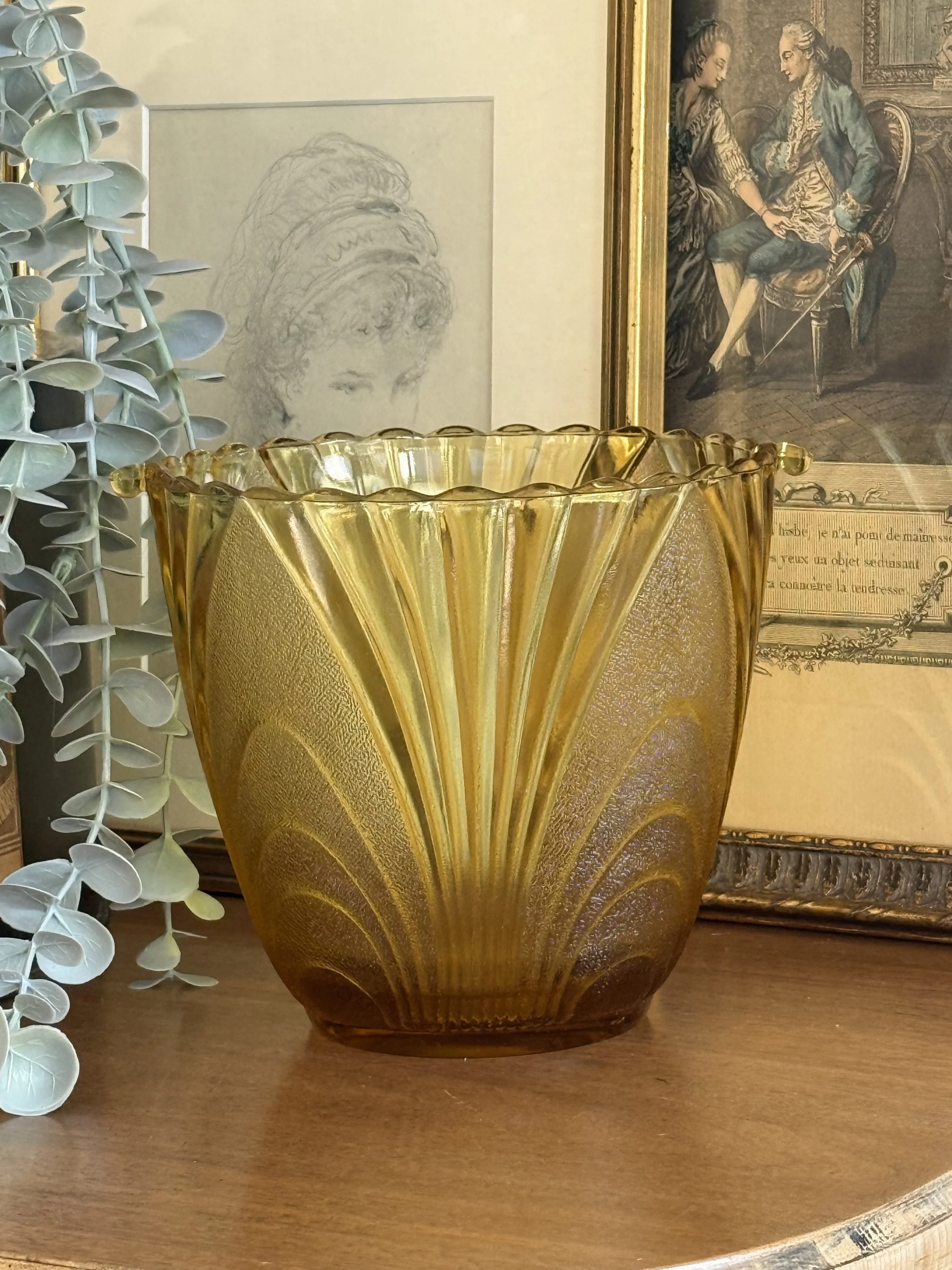 1970s Brockway Amber Ice Bucket