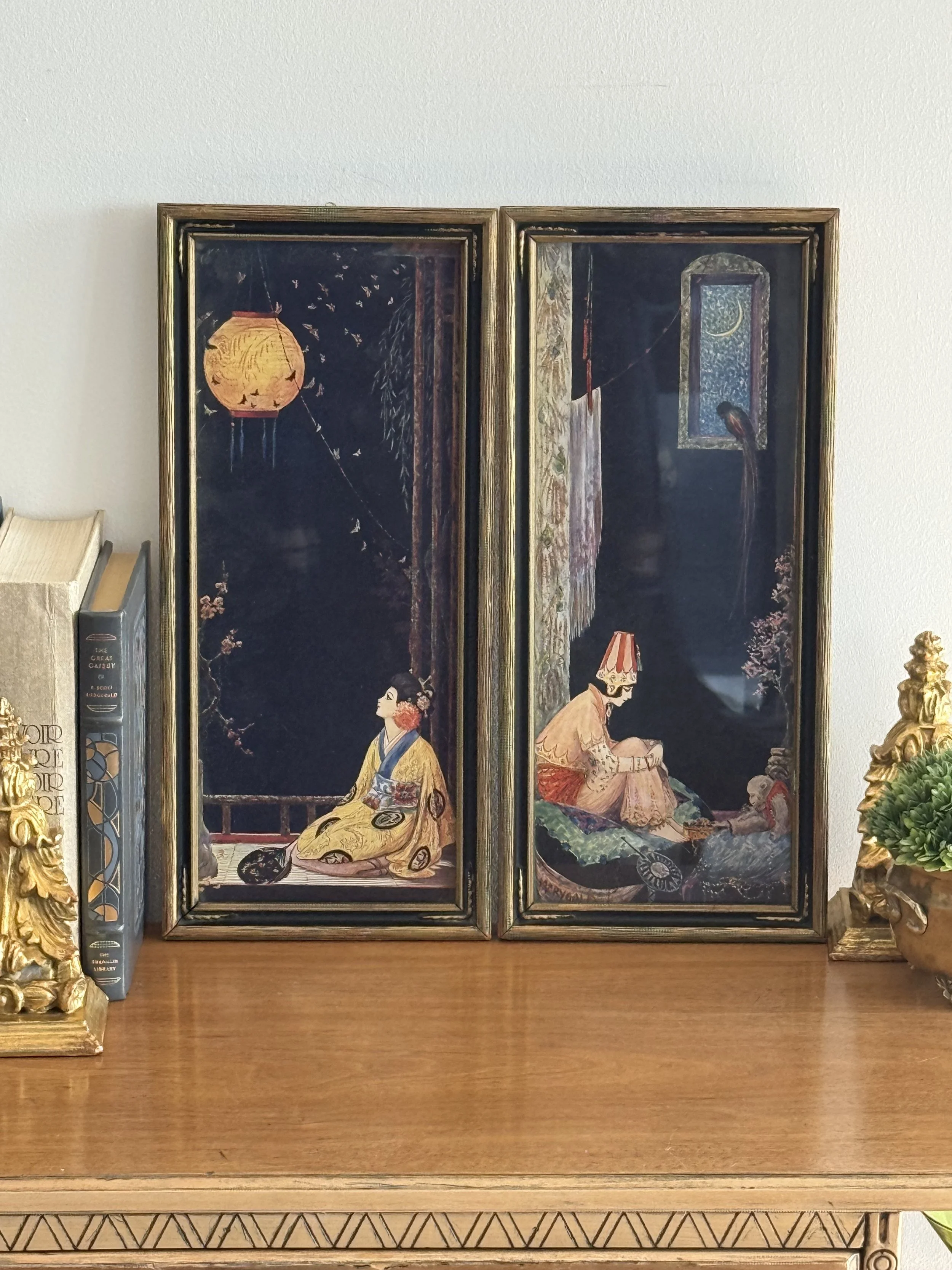 Art Deco Marygold Prints — Framed Pair