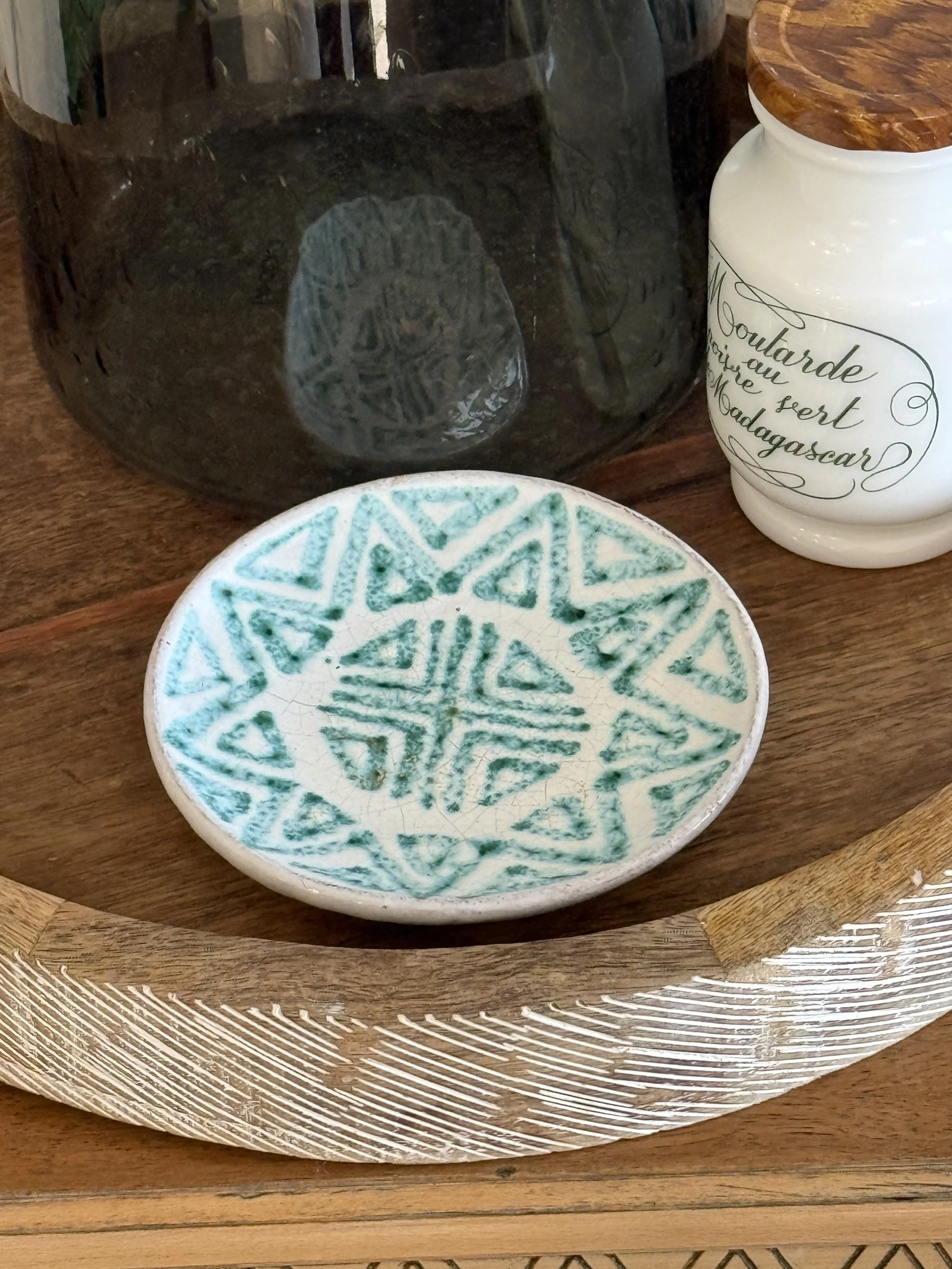 Vintage Hand-Painted Ceramic Dish- Artist Signed