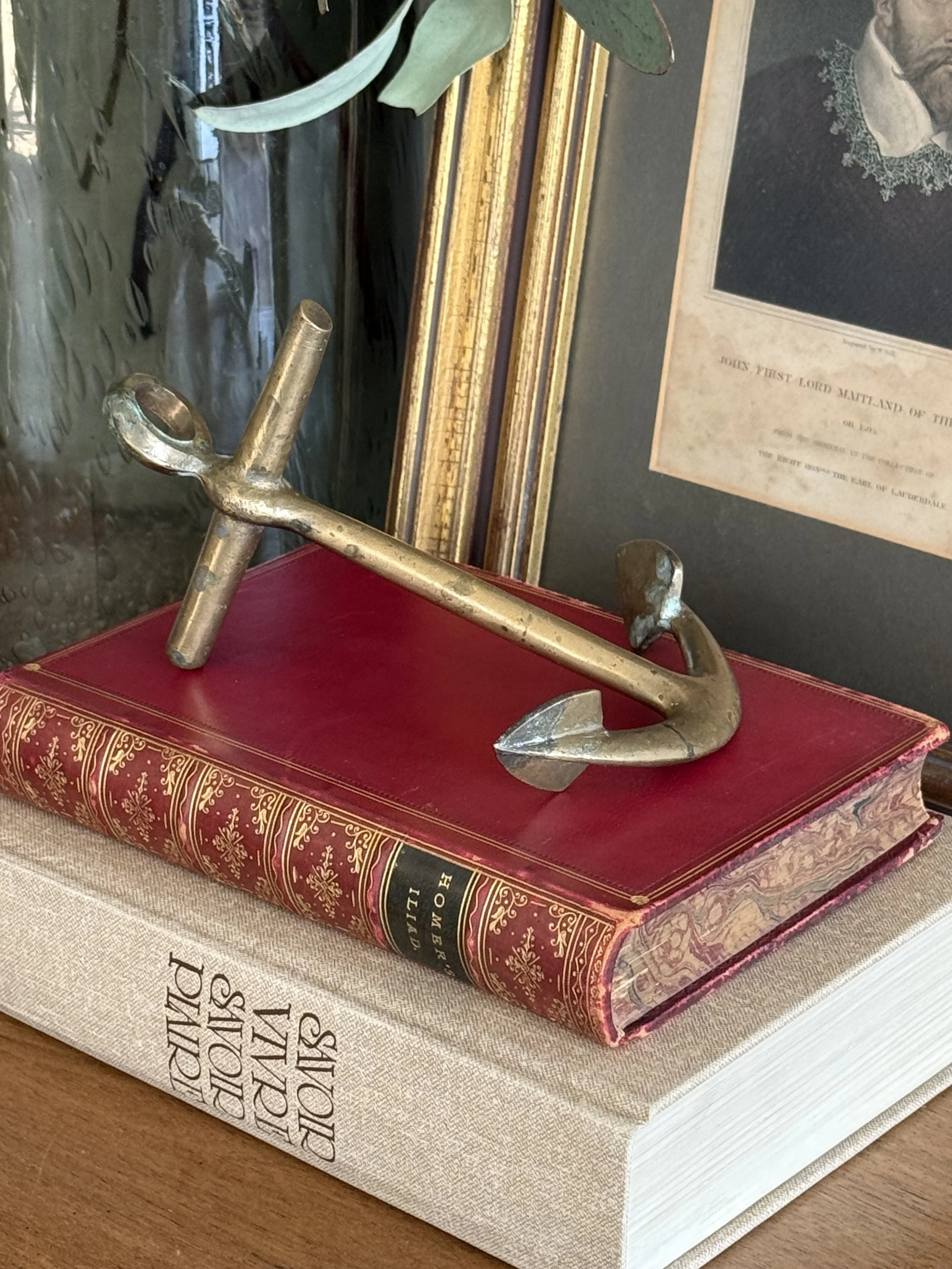 Vintage Solid Brass Anchor Nautical Decor