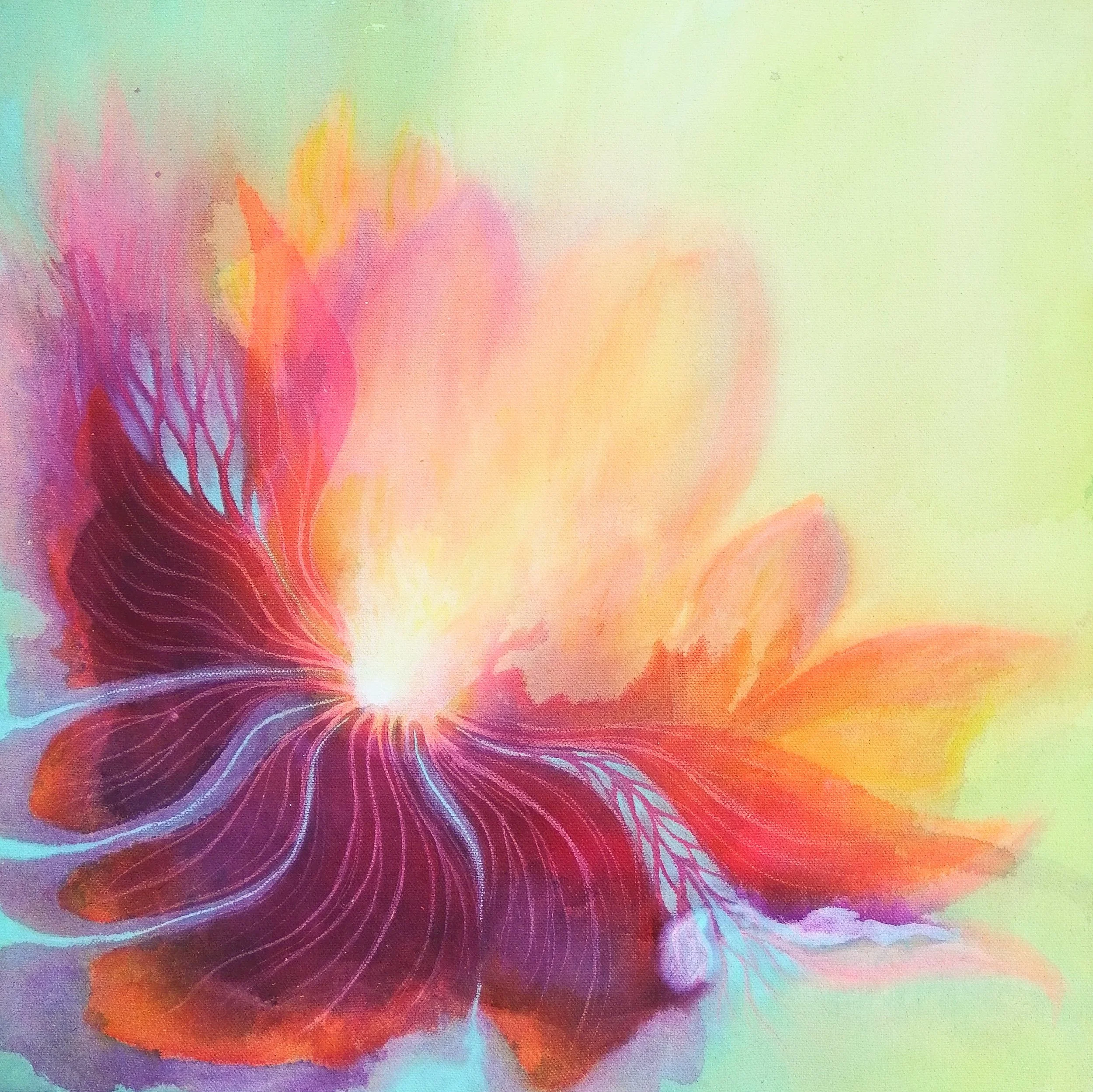 🌼 Flower of Transformation
40cm x 40cm | Acrylic on Canvas | £250 + P&P
(Original available)