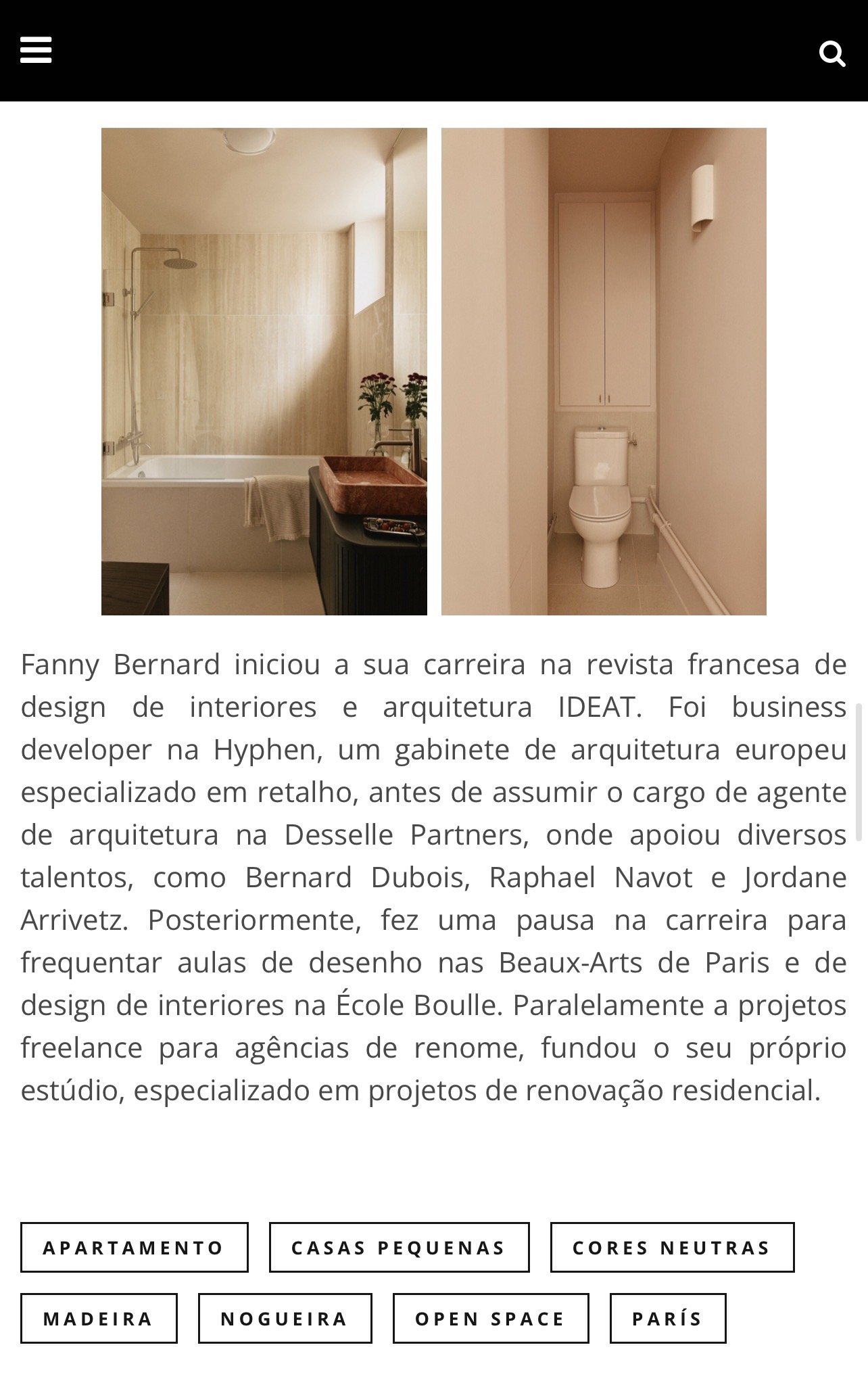 Deux images de toilettes, une salle de bain avec baignoire et lavabo, une toilette dans une petite pièce