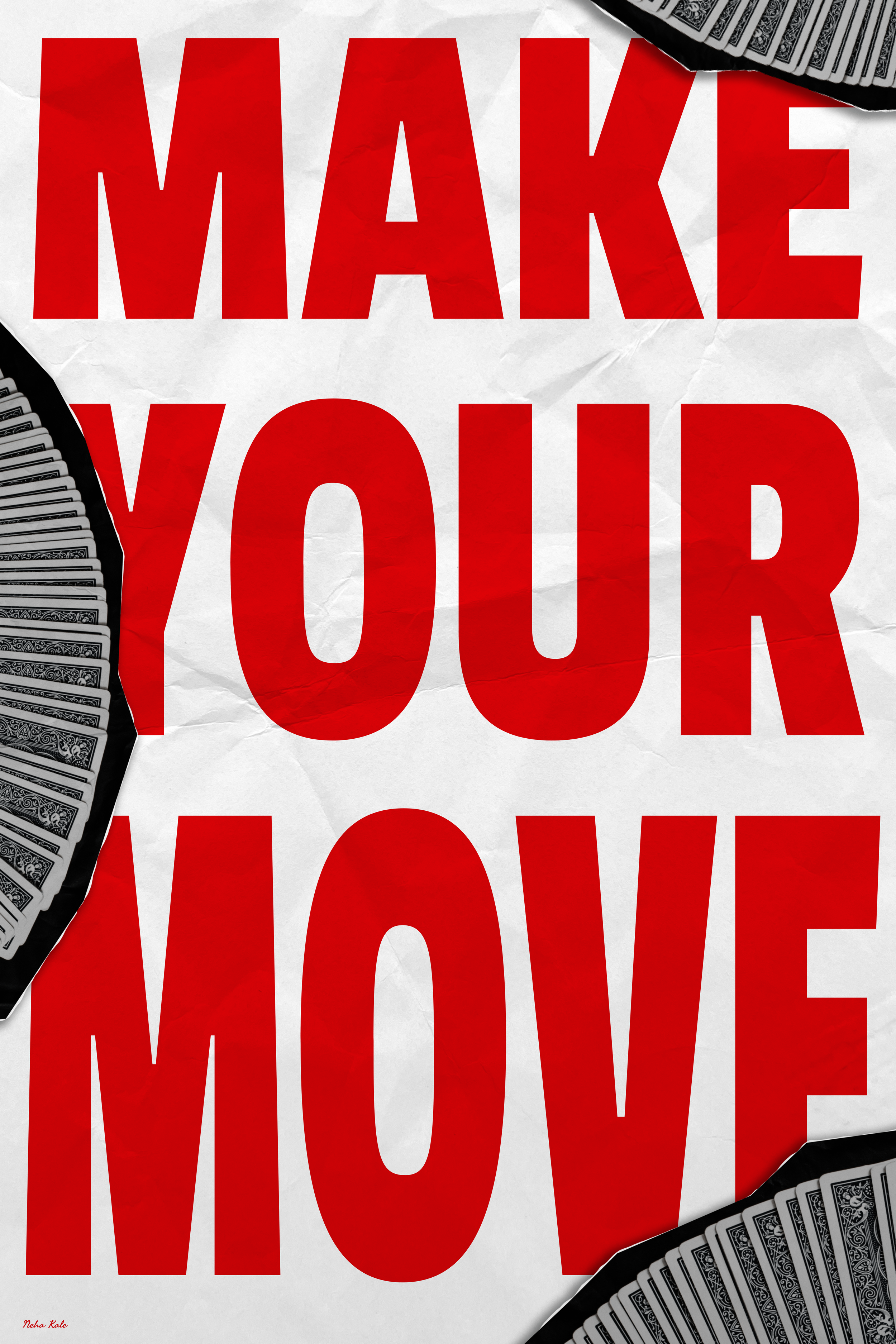 Inspired by the magician’s pick-a-card trick, this poster encourages interaction and decision-making. The spread of cards symbolizes possibility and choice, while the bold typography challenges the viewer to take action. It’s about embracing agency a