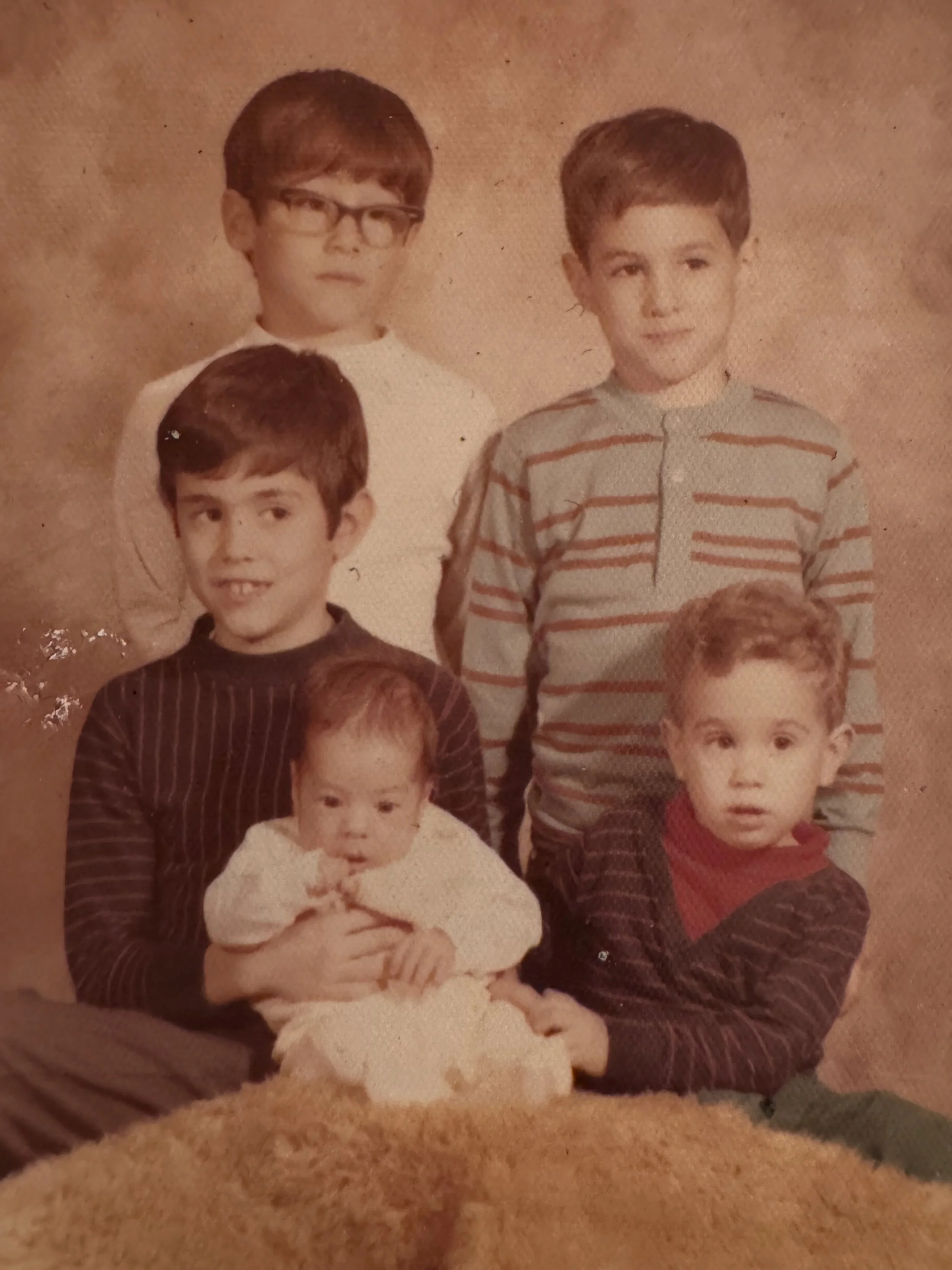 A group photo of author Matthew Aquilone and his brothers.