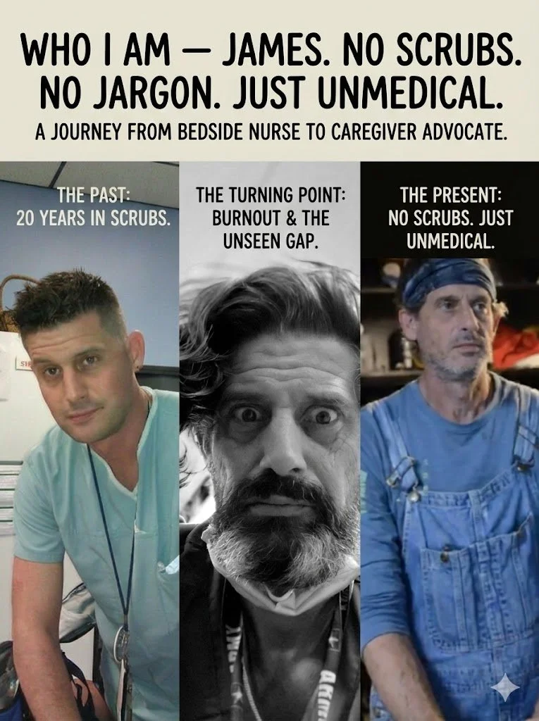 Who I Am — James. No Scrubs. No Jargon. Just UnMedical.