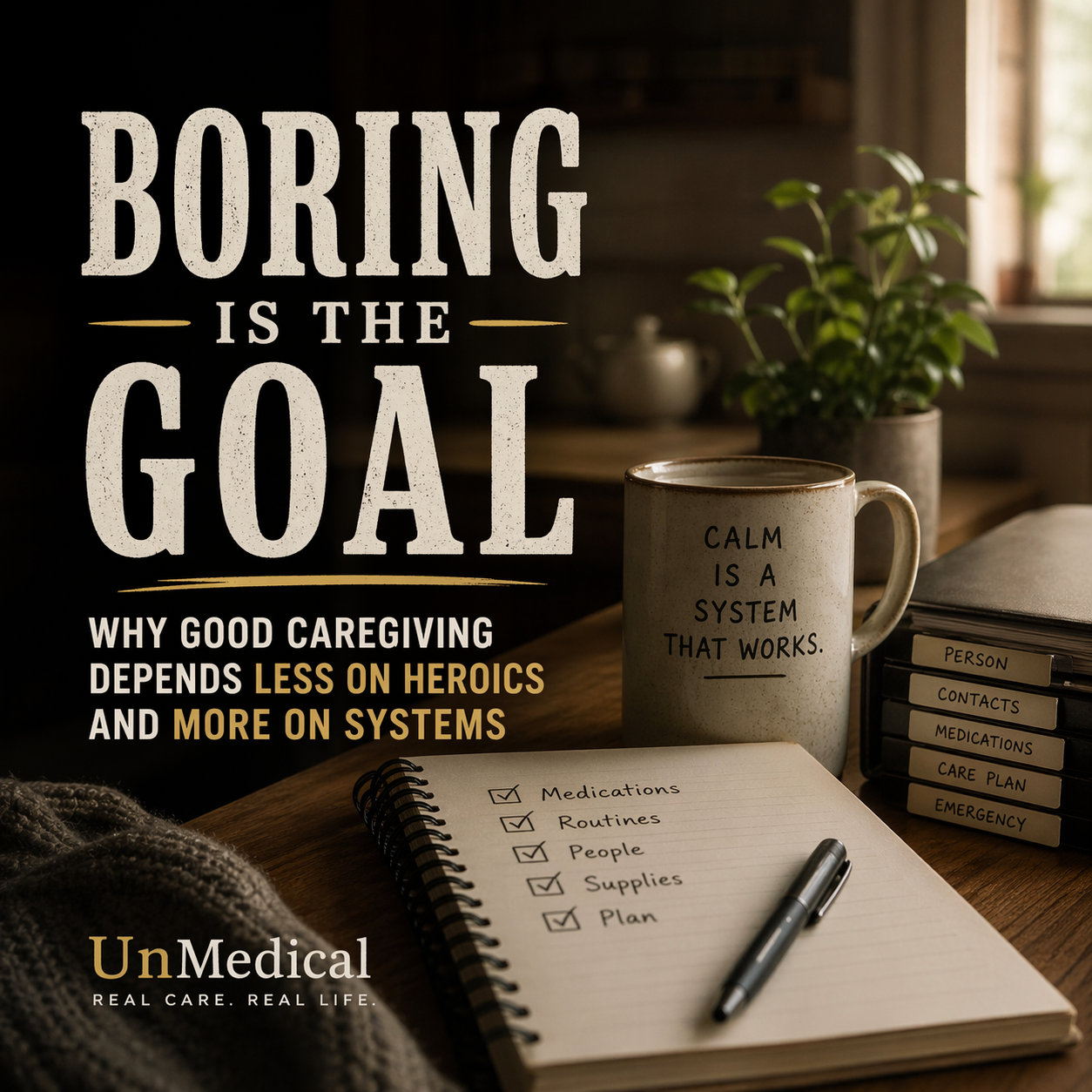 Boring Is the Goal: Why Good Caregiving Depends Less on Heroics and More on Systems
