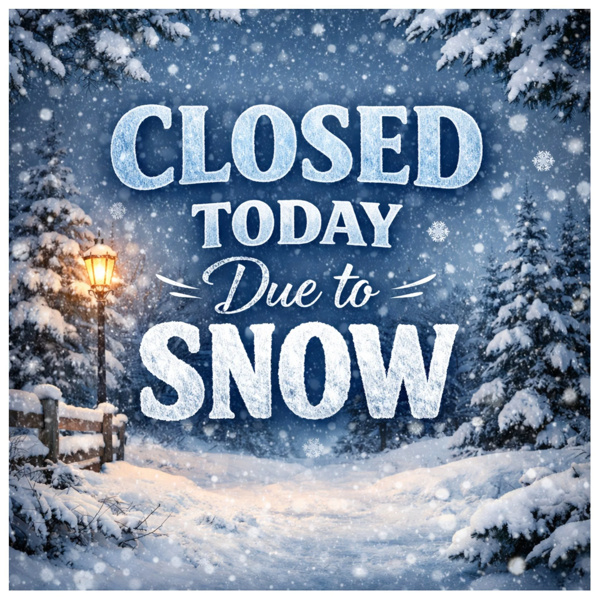 NY Pie will be closed today, Saturday January 24th, at all locations. Stay warm!!!!