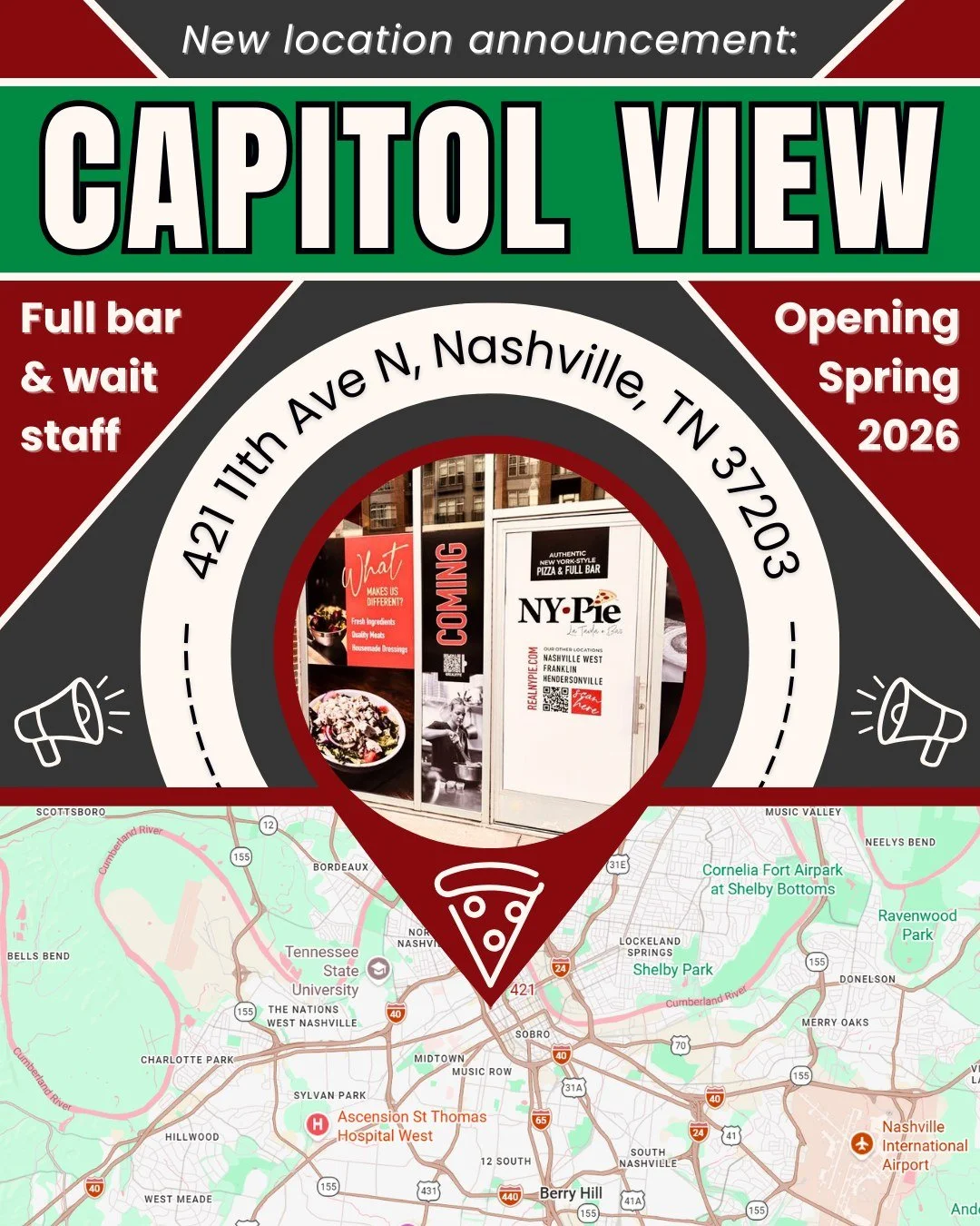 NY Pie is pleased to announce that we&rsquo;ve begun construction on our fourth pizzeria in Capitol View! We&rsquo;re super excited to show you all the area -  Capitol View is a &ldquo;Walker&rsquo;s Paradise&rdquo; with its 32-acre area designed for
