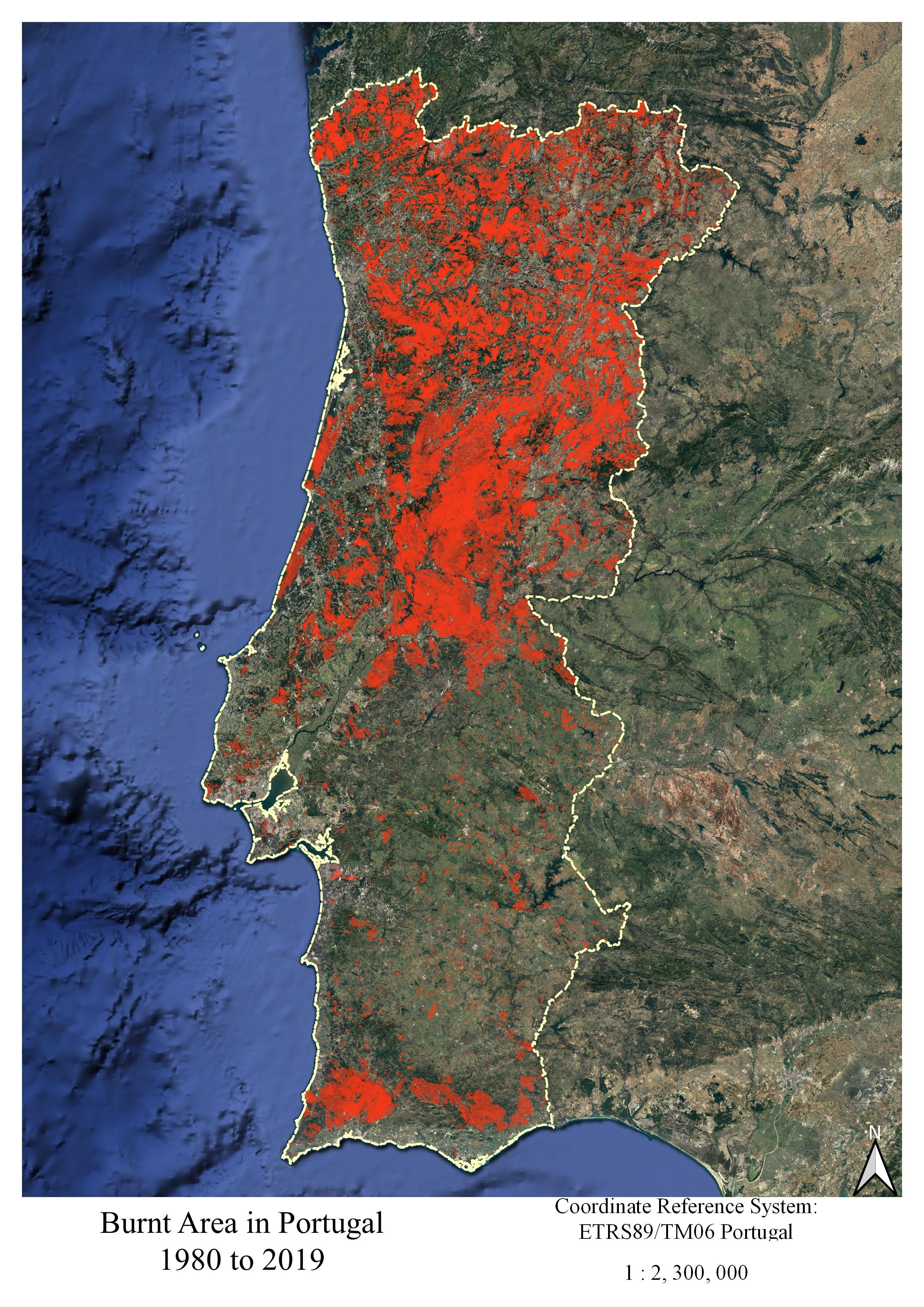 Burnt areas Portugal