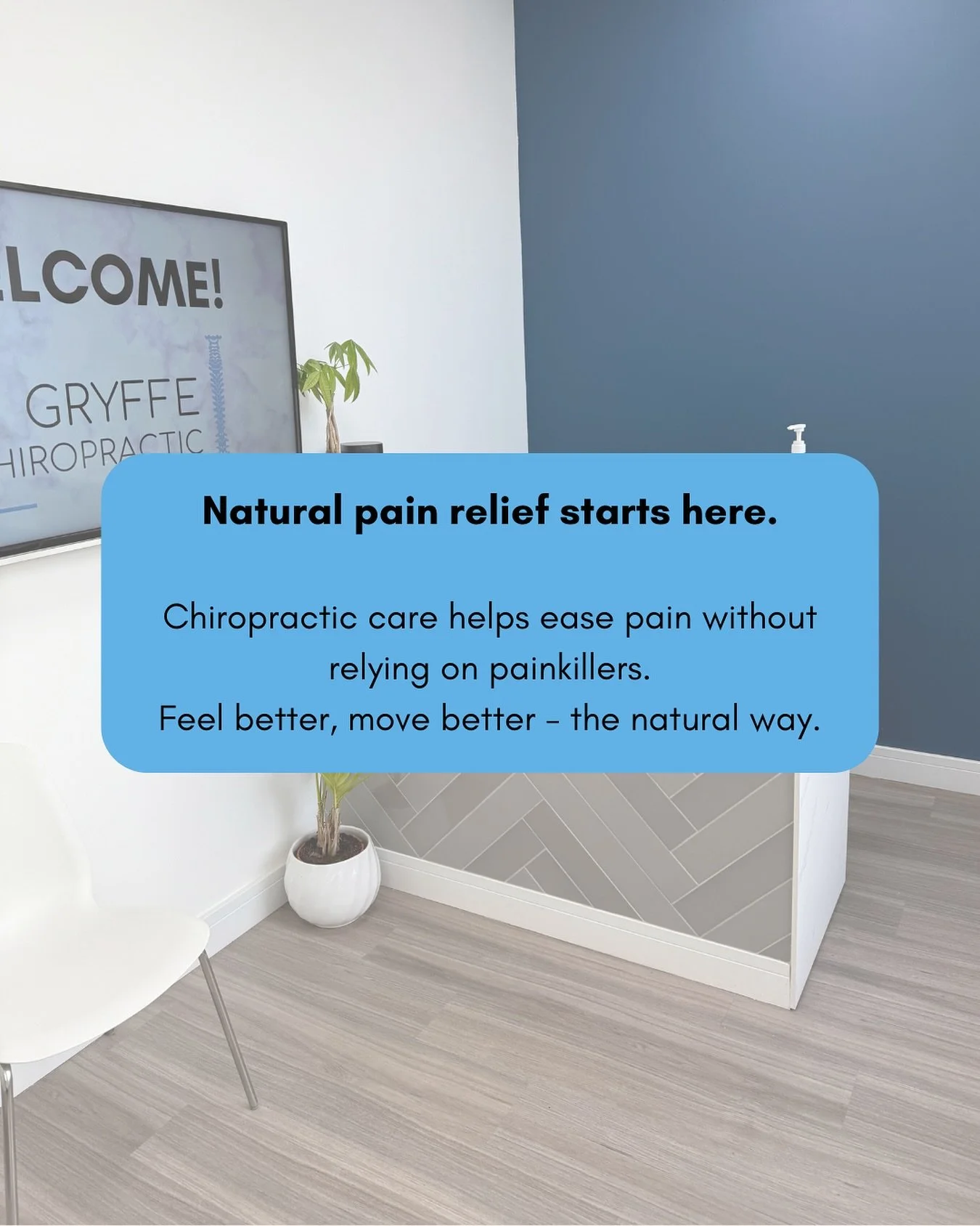 Looking for a natural way to manage pain? Chiropractic care can help reduce discomfort and improve movement without the need for painkillers. 

Book your appointment today if you are ready to feel better the natural way 🌟
