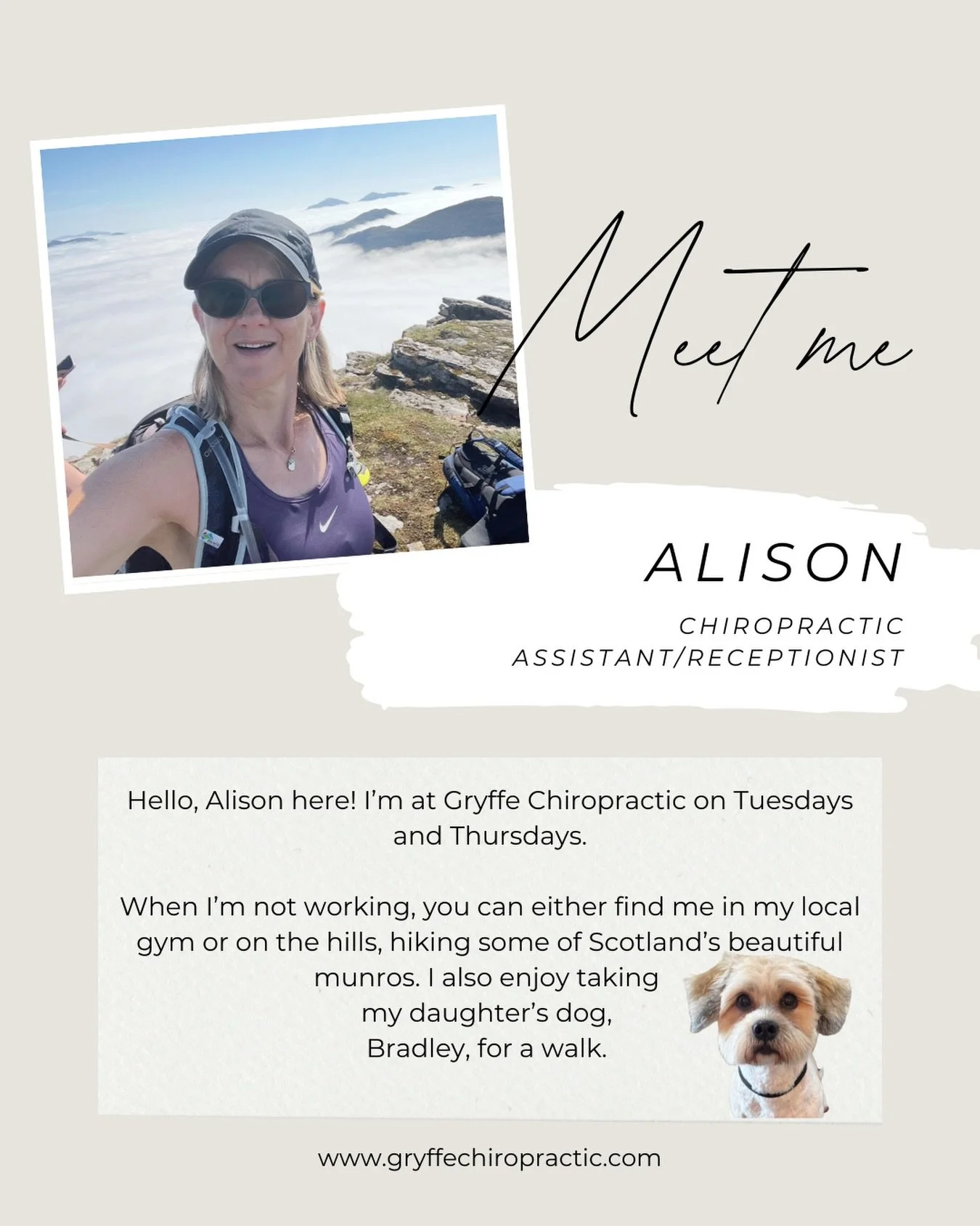 Alison is our fabulous receptionist who is in on Tuesdays &amp; Thursdays. She is the newest member of our team, thank you for making Alison feel welcome! 🌟