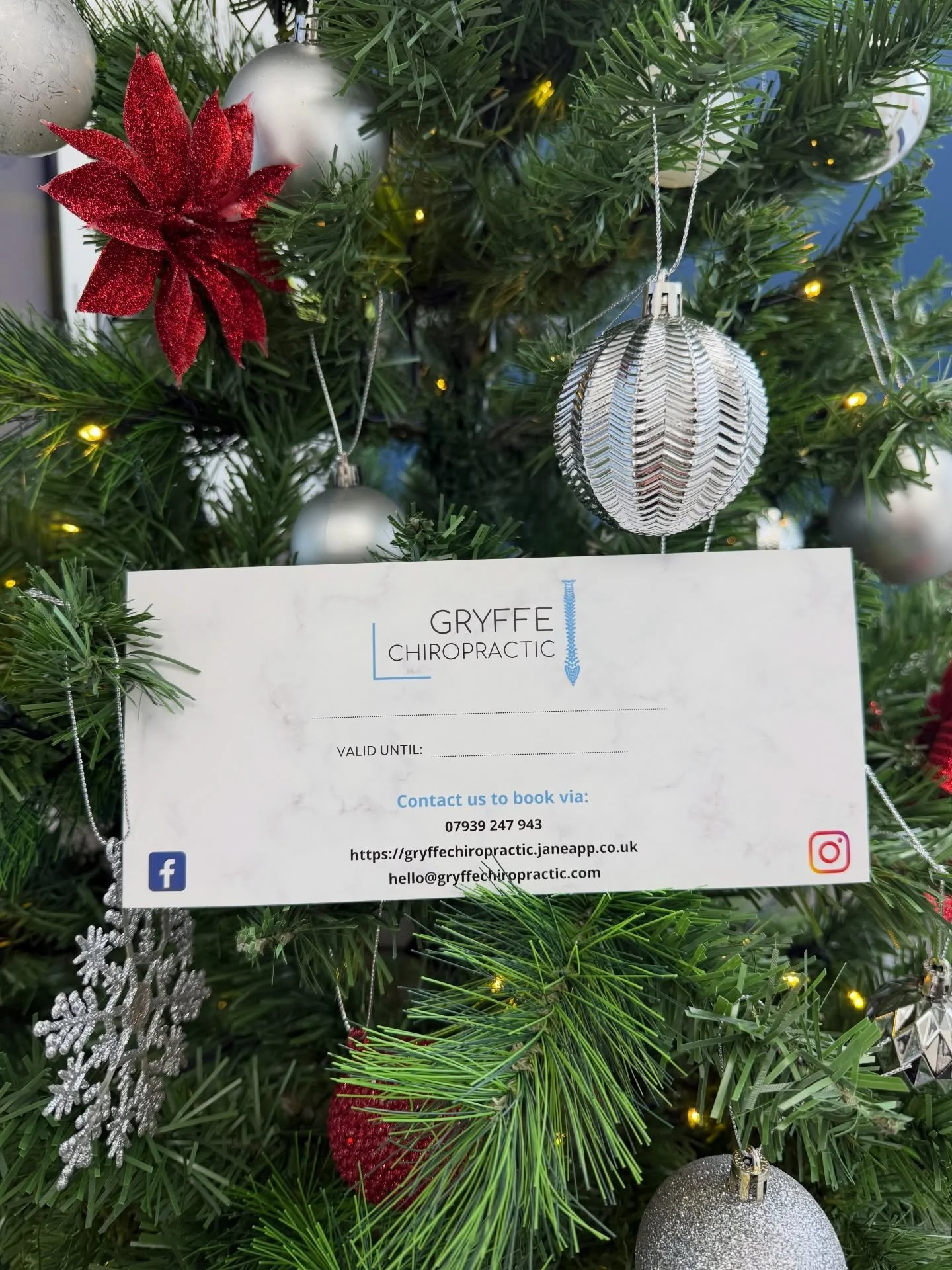 It&rsquo;s 2 weeks until Christmas Day! 

Struggling to find someone the perfect gift? We have vouchers available - these can be for a specific treatment (chiropractic or massage) or a monetary voucher. Pop in to pick one up or give us a phone to org