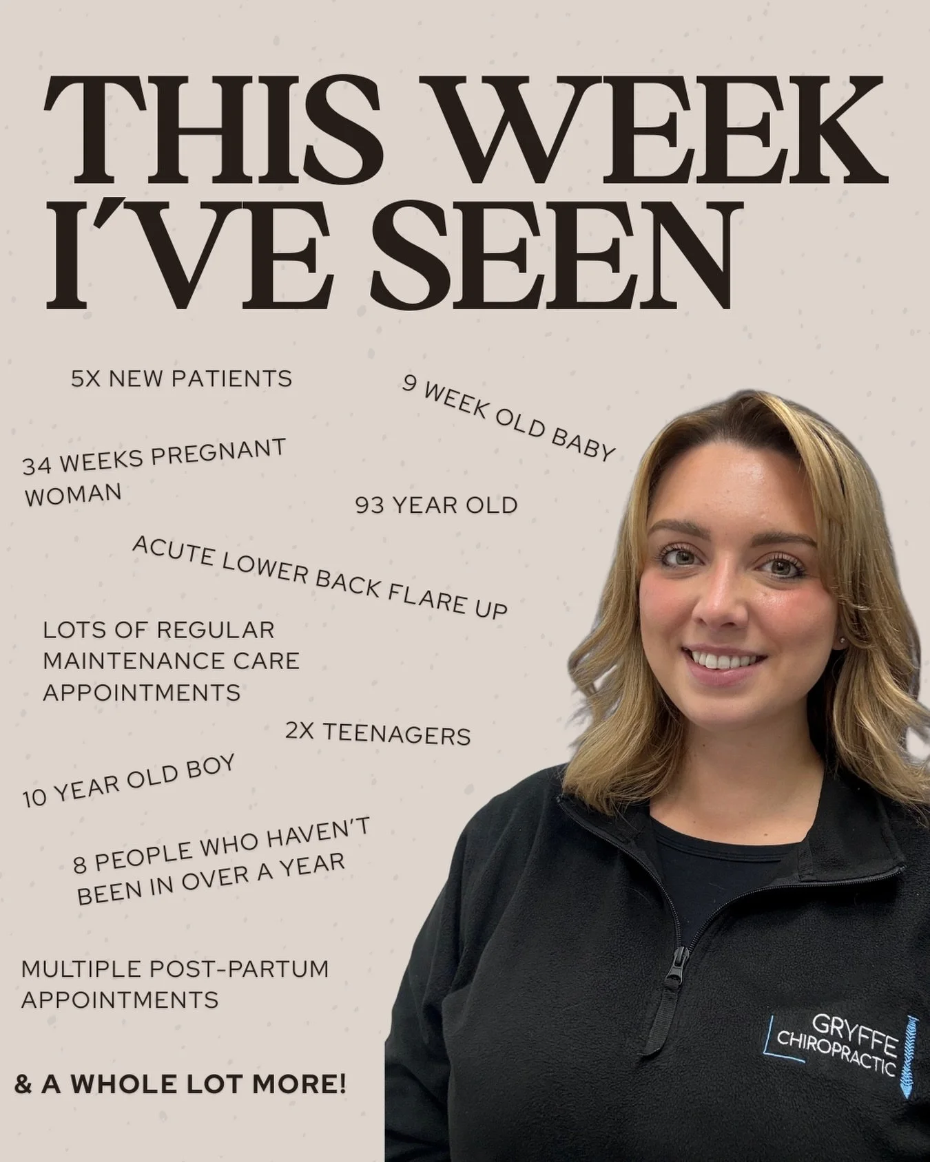 &amp; to top this off I&rsquo;ve also seen a chihuahua through @mcgregoranimalchiro 🐾 

One word for this week is busy 😅 

So thankful to start January with such a range of different people coming in. Chiropractic truly is for the whole family (pet