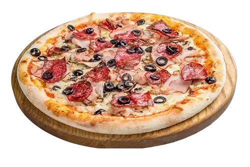 Supreme Pizza  Any base, any 5 toppings, and mozzarella 