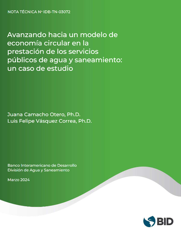 Nota técnica del BID sobre economía circular en prestadores públicos de agua y saneamiento en Colombia.