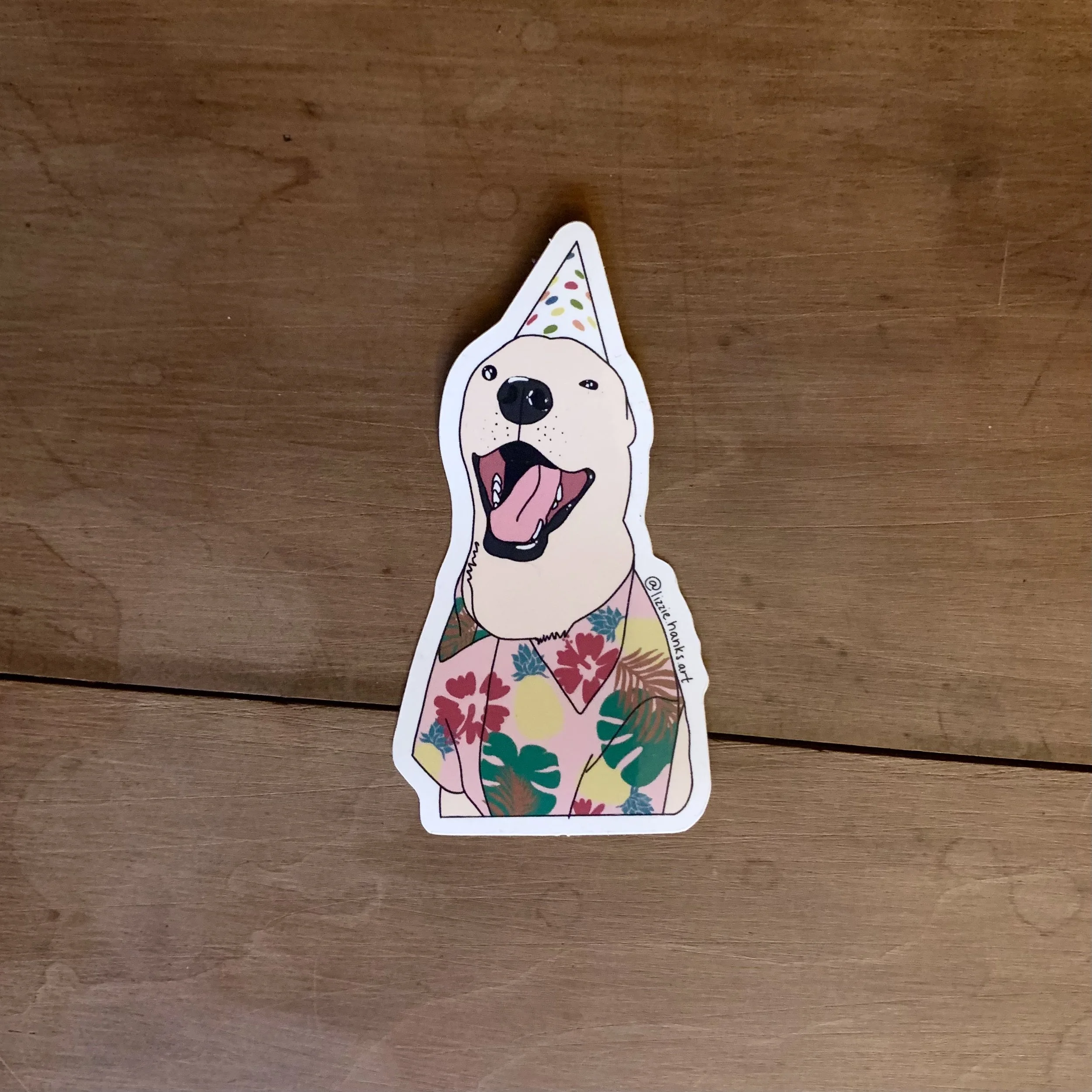 Derpy Pets Sticker: Party Pup