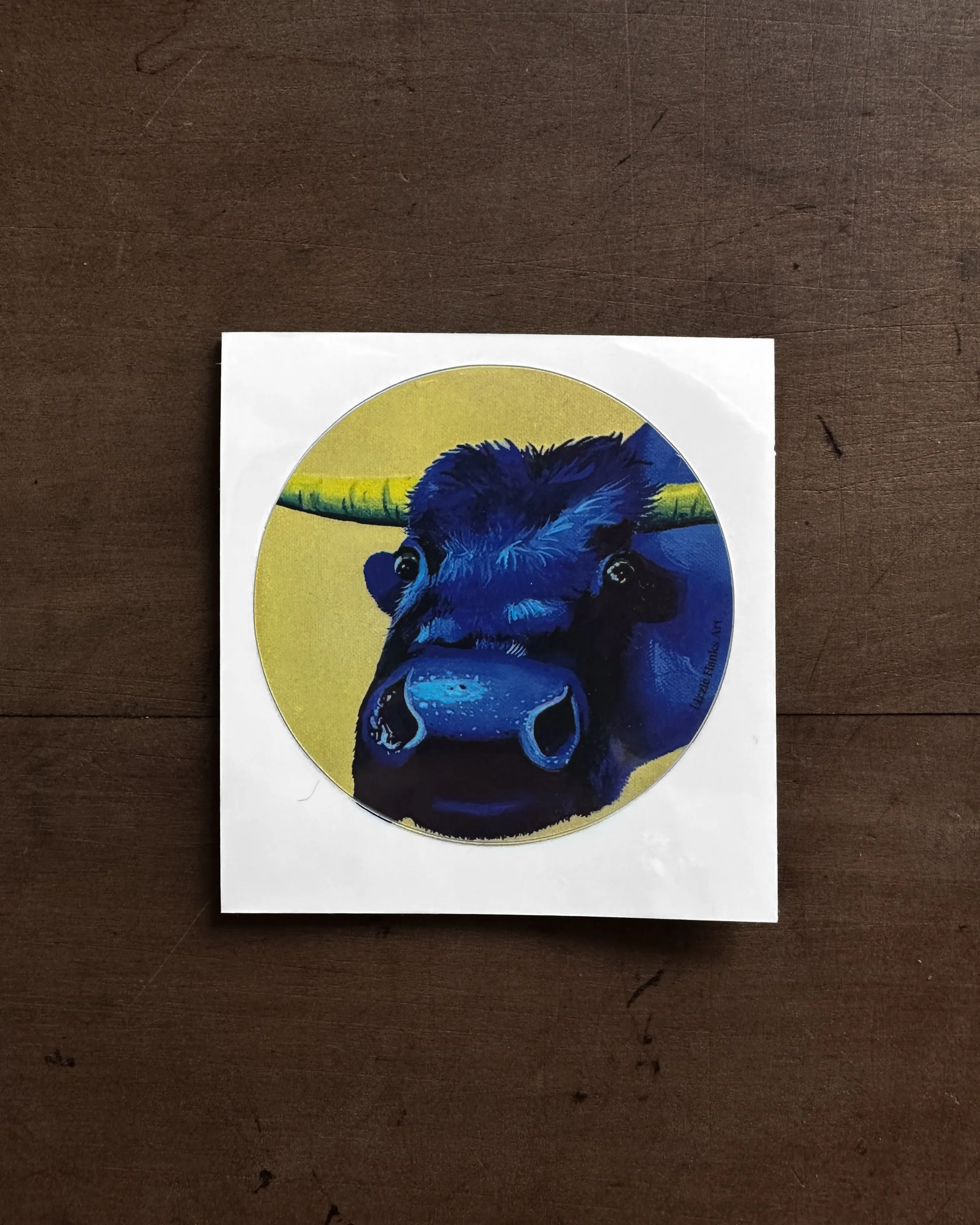 Blue Calf Sticker