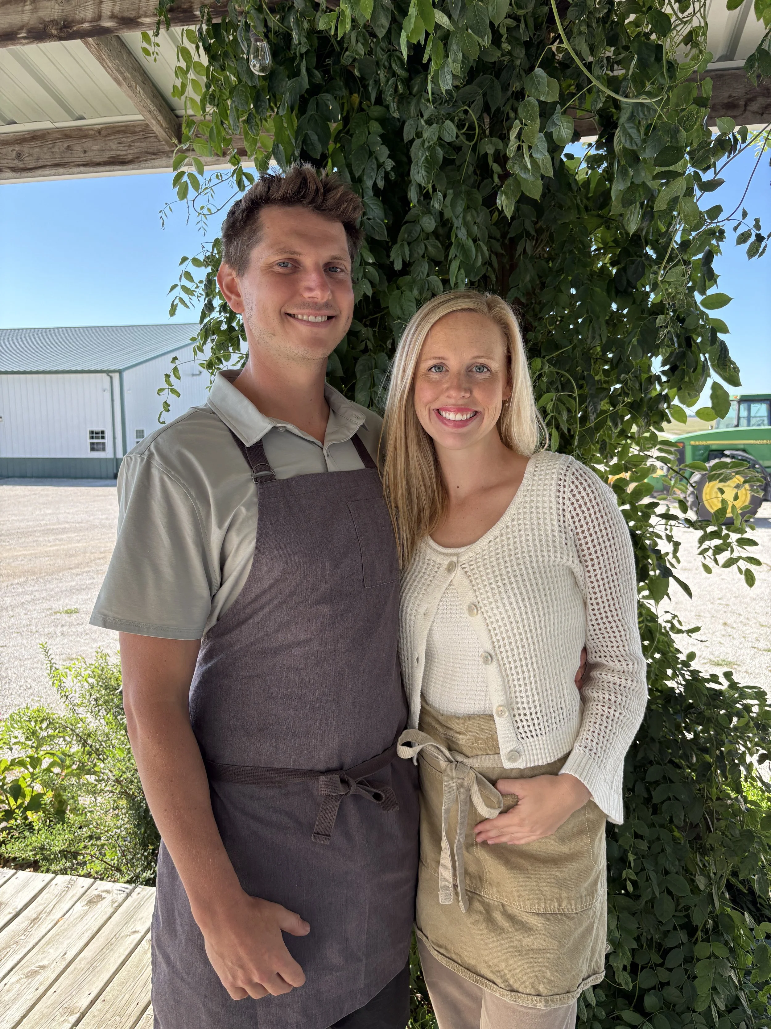 Husband, wife, Violet Hill Farm chefs