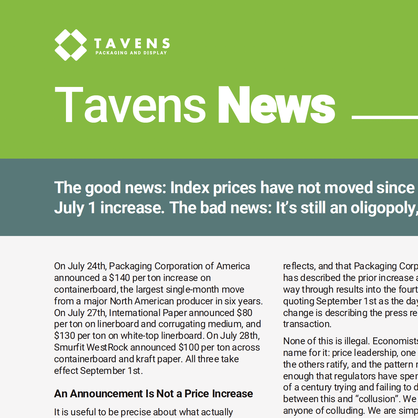 July Newsletter