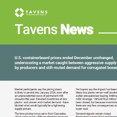 December Tavens Newsletter