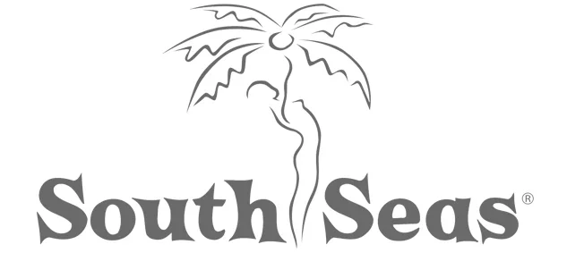 South Seas logo with a palm tree silhouette.